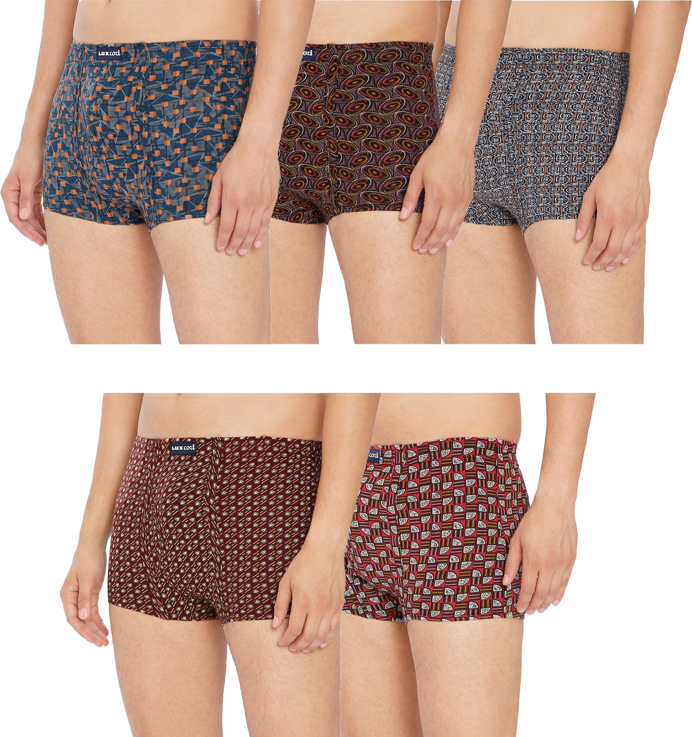Lux Cozi Men Cotton Trunks Multicolour