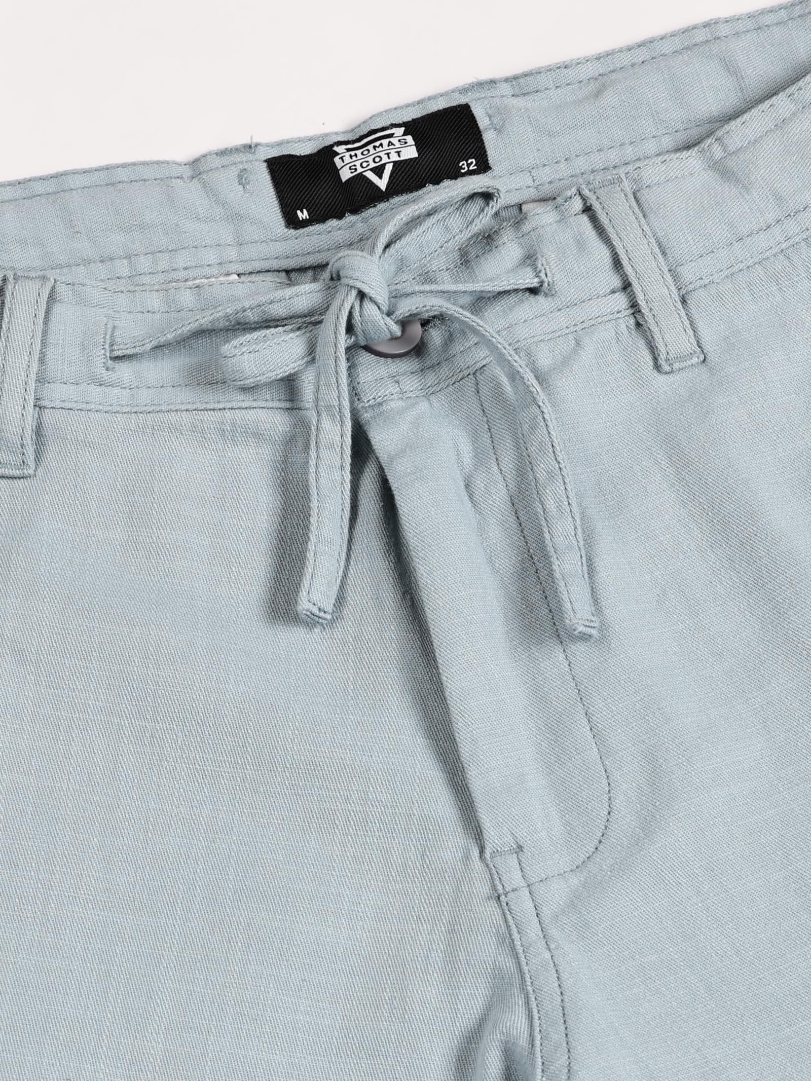 Thomas Scott Chino Trousers for Men - Mid Blue - Image 5