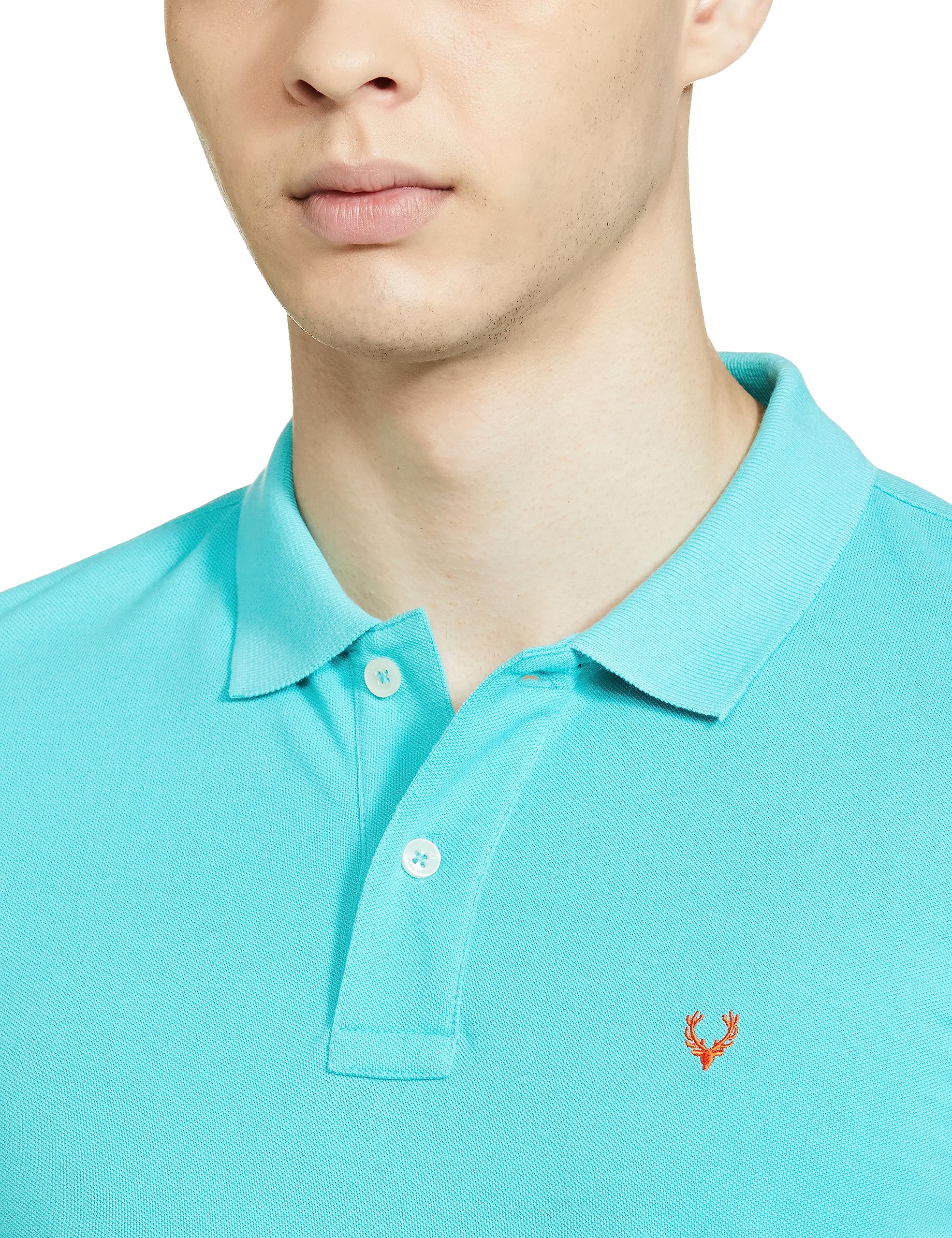 Allen Solly Men Polo Neck T-Shirt - Mint Green - Image 4