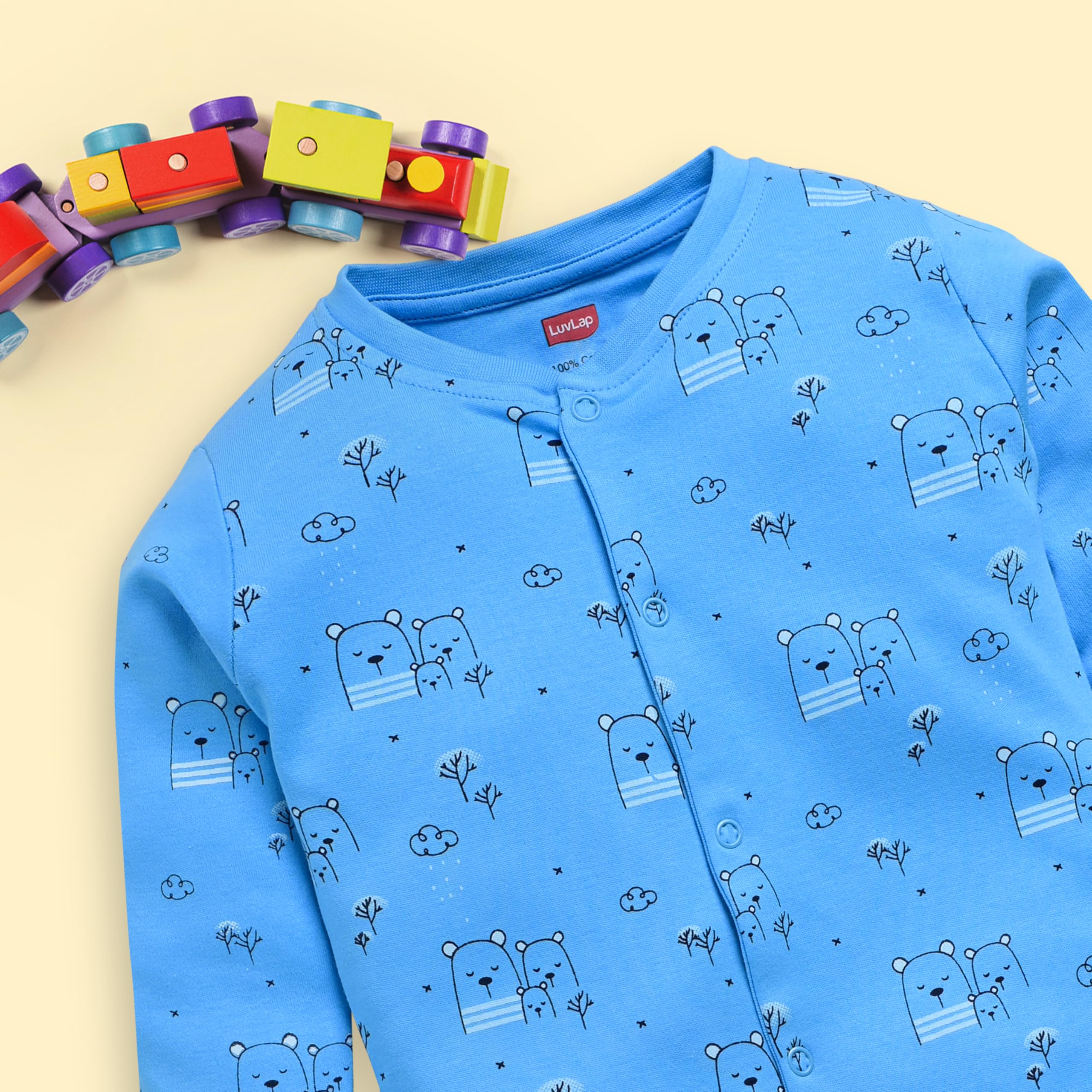 LuvLap Cotton Rompers for Baby Boys & Girls - Image 5