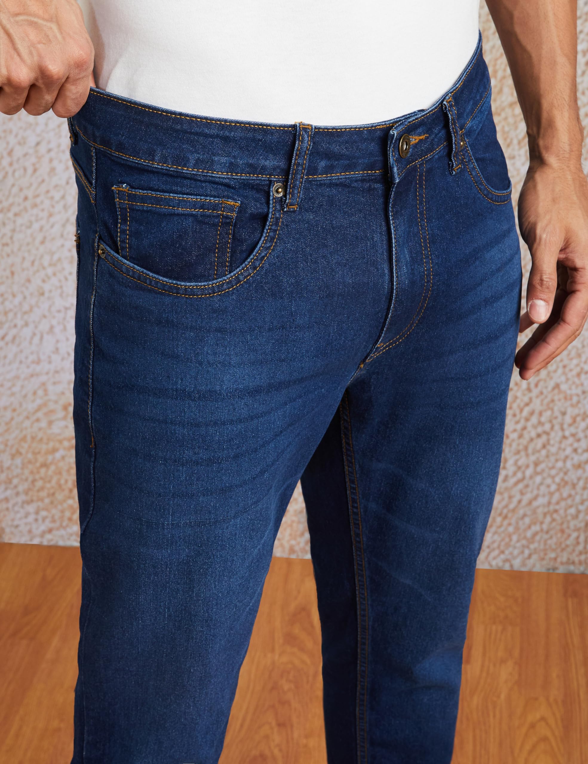 Symbol Men Slim Jeans - Medium Blue - Image 4