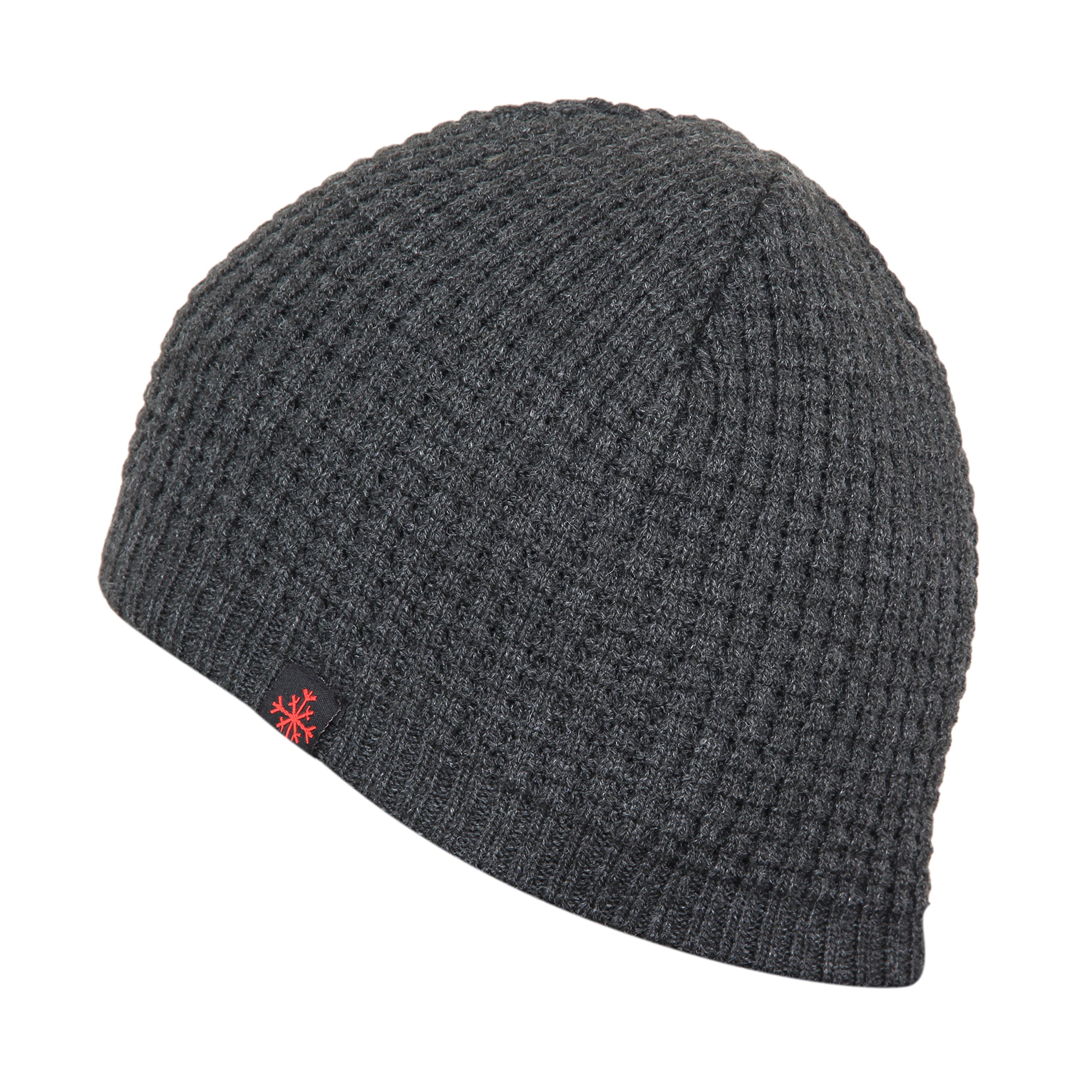 FabSeasons Dark Grey Acrylic Woolen Skull Cap for Unisex