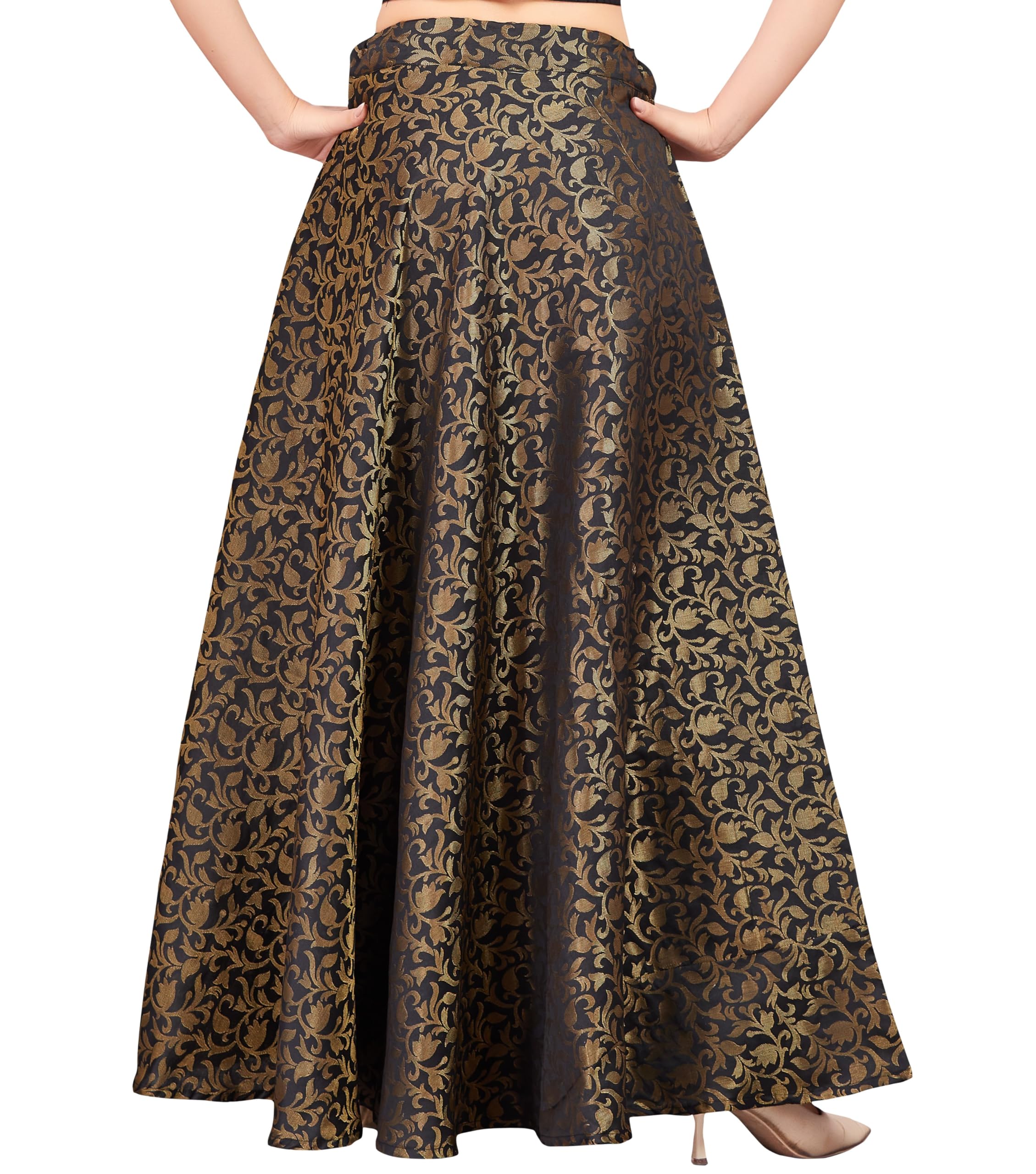 Studio Shringaar Black Banarasi Brocade Lehenga - Image 2