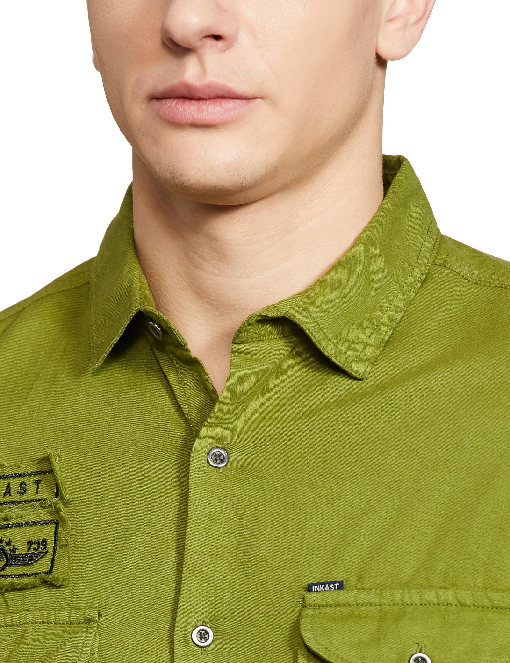 Inkast Denim Co. Men's Olive Slim Fit Shirt - Image 4