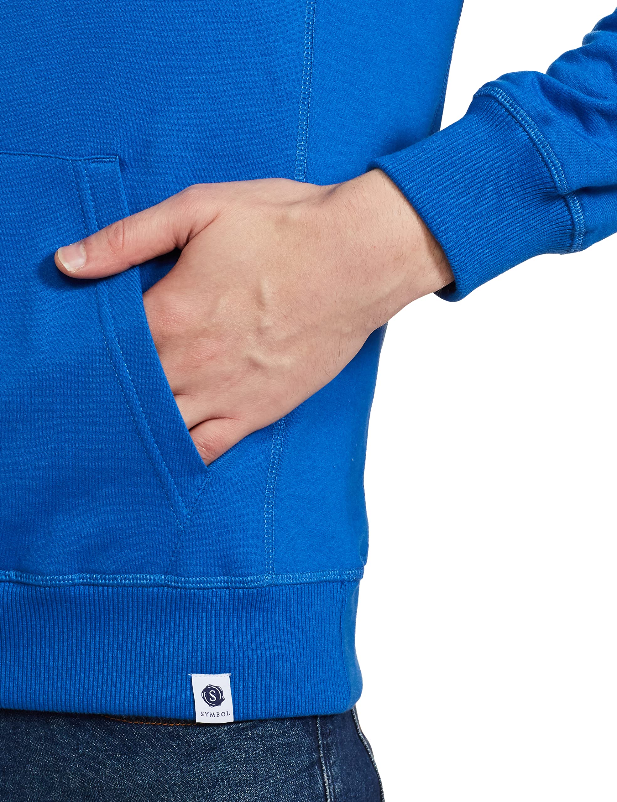Symbol Men's Cobalt Blue Hoodie Sweatshirt - Image 4