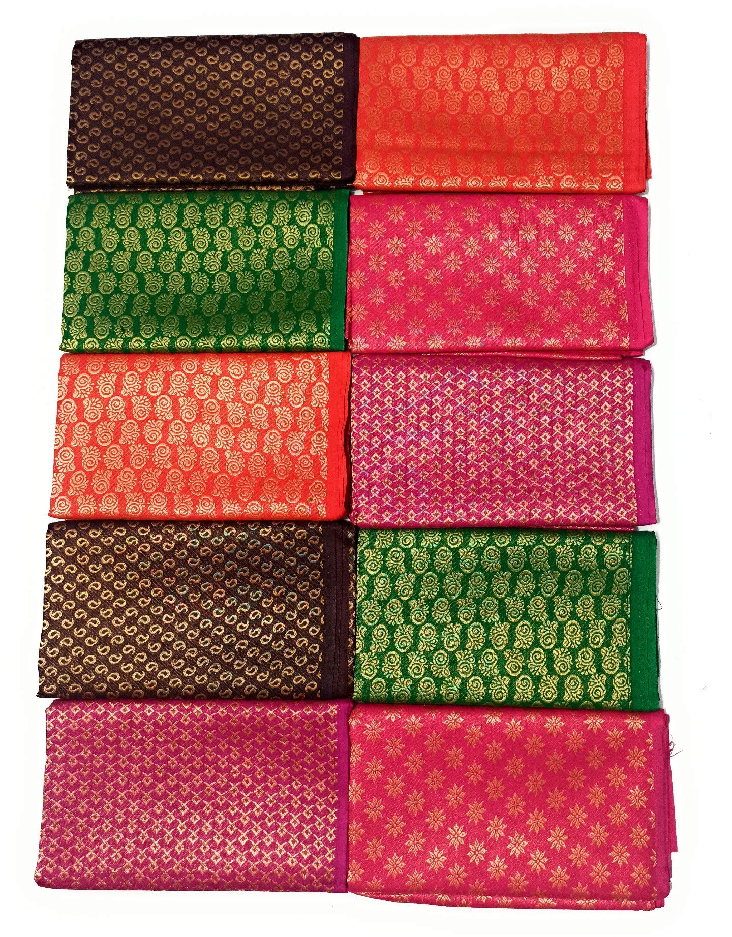 GarbGlide Women Cotton Blend Multicolor Unstitched Blouse - Image 3