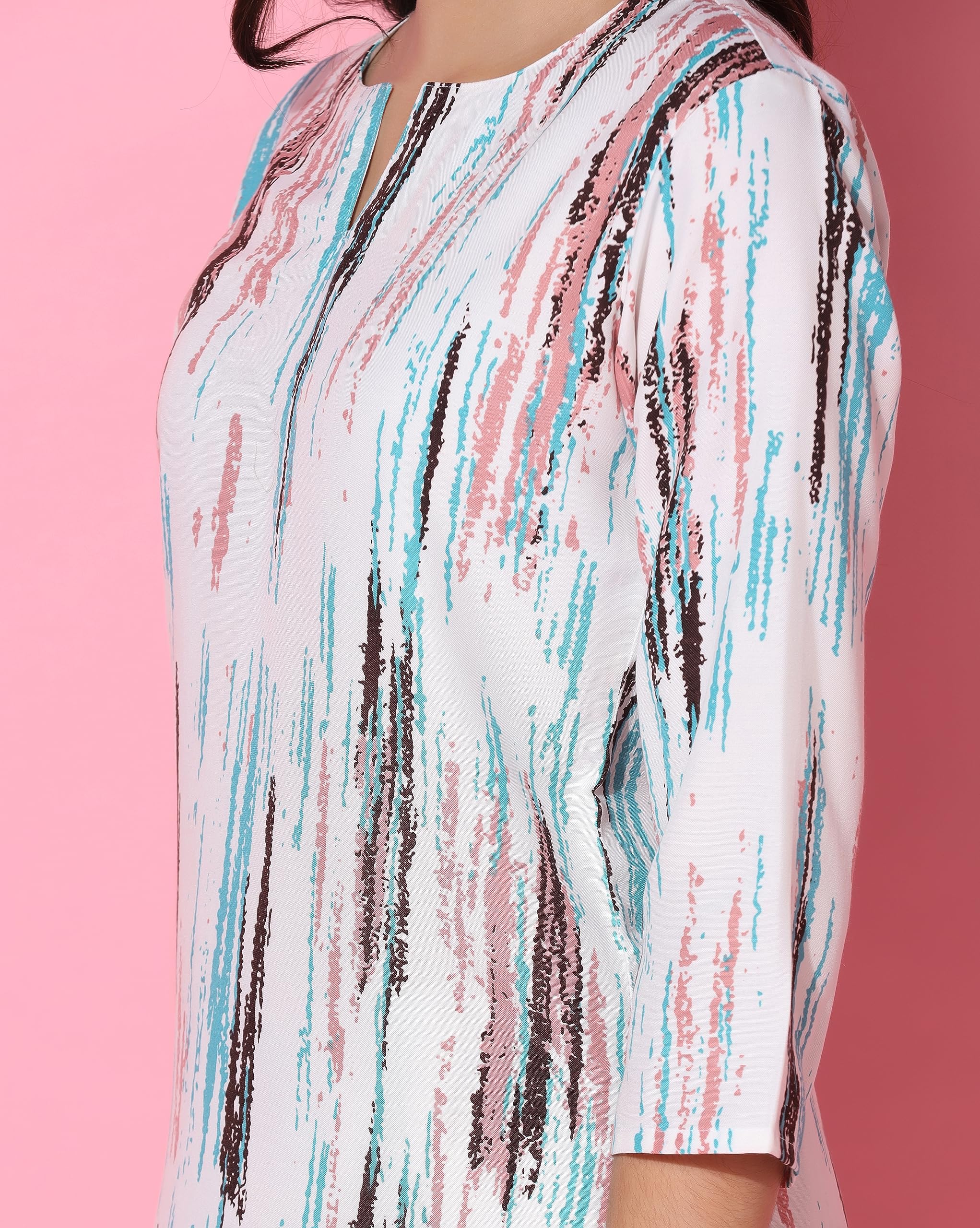 TOPLOT Women's Kurta Set - White - Image 5