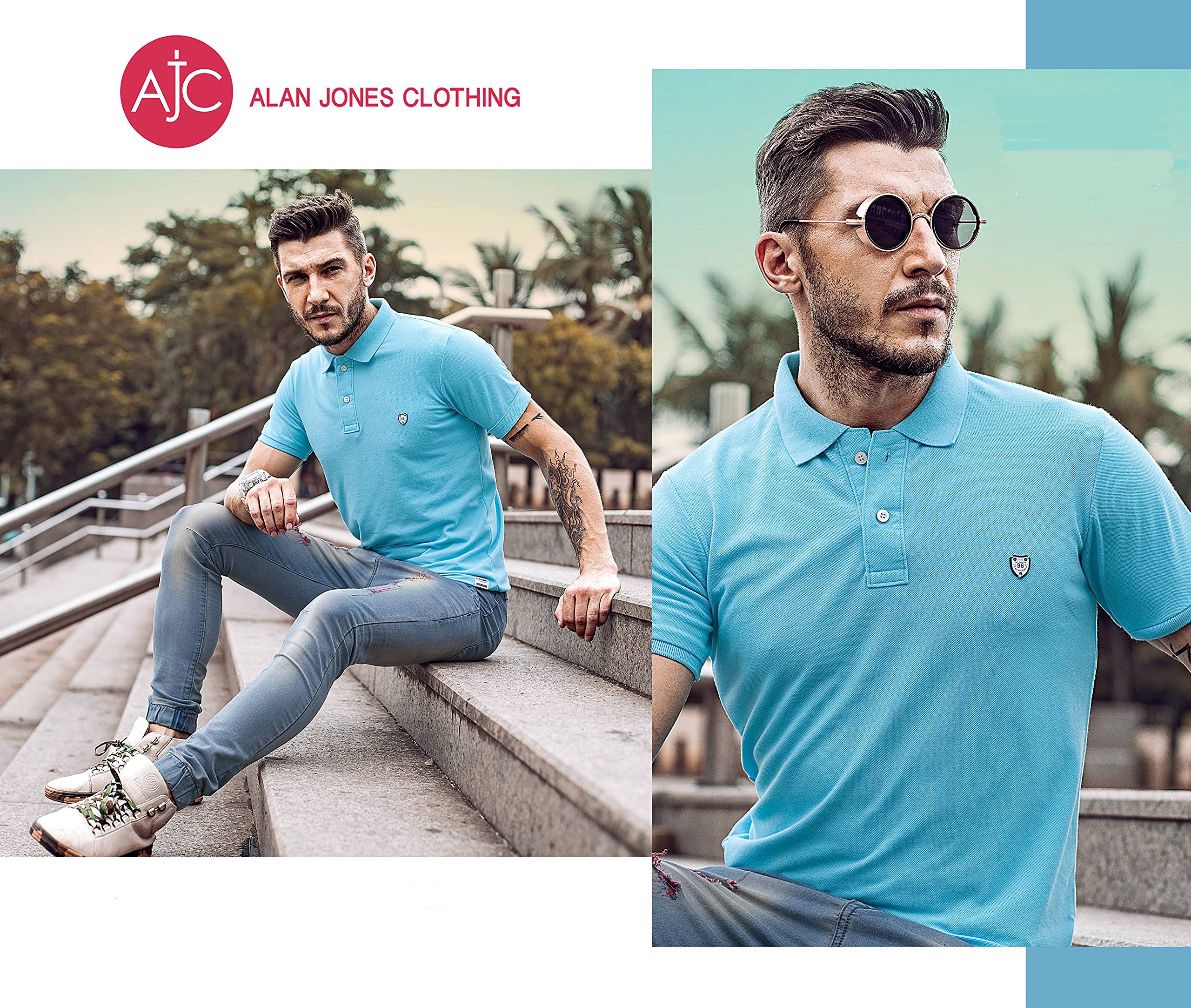 Alan Jones Men Solid Polo T-Shirt - Image 2