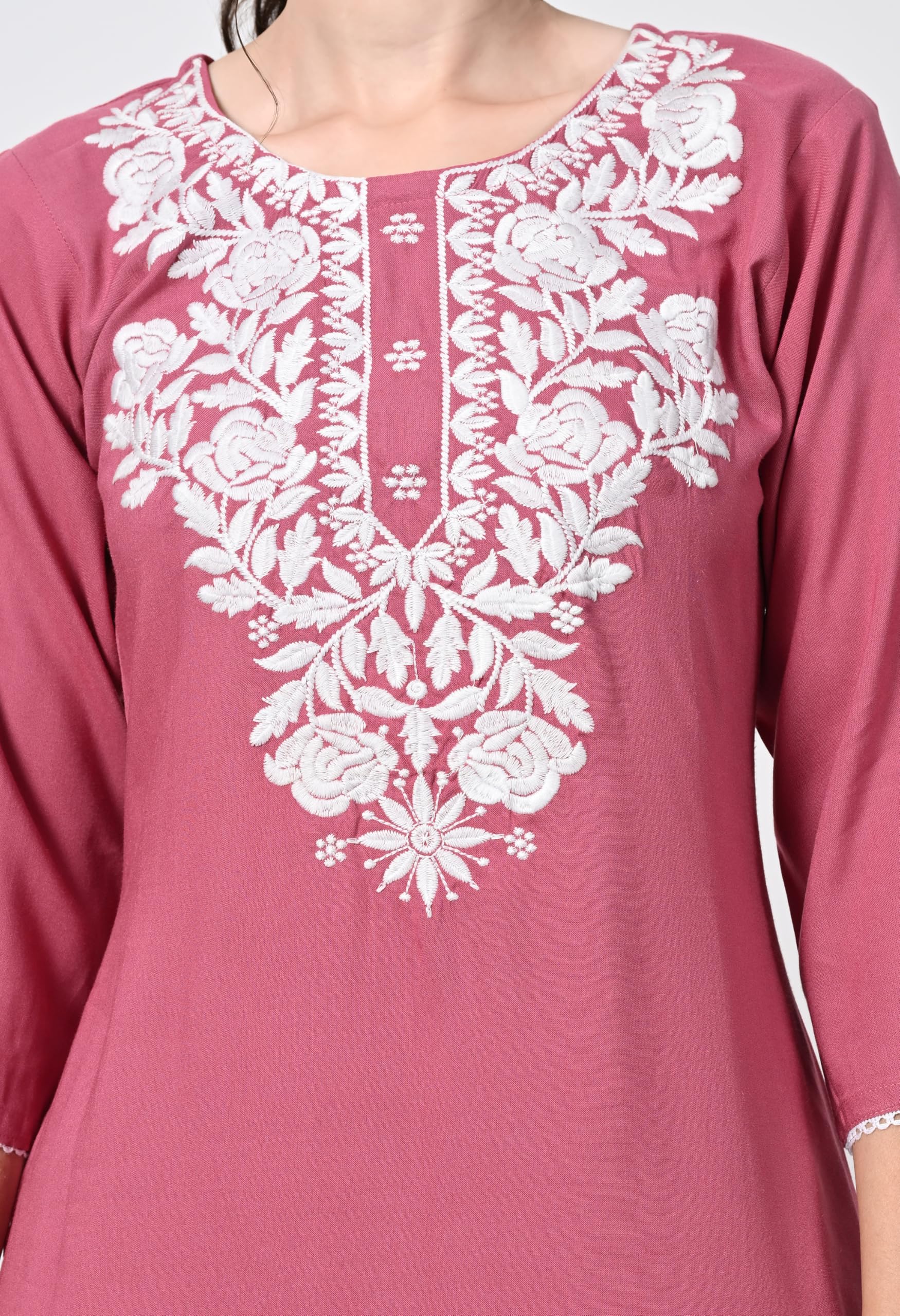 LIBOZA Kurti for Women - Chikankari - Image 2