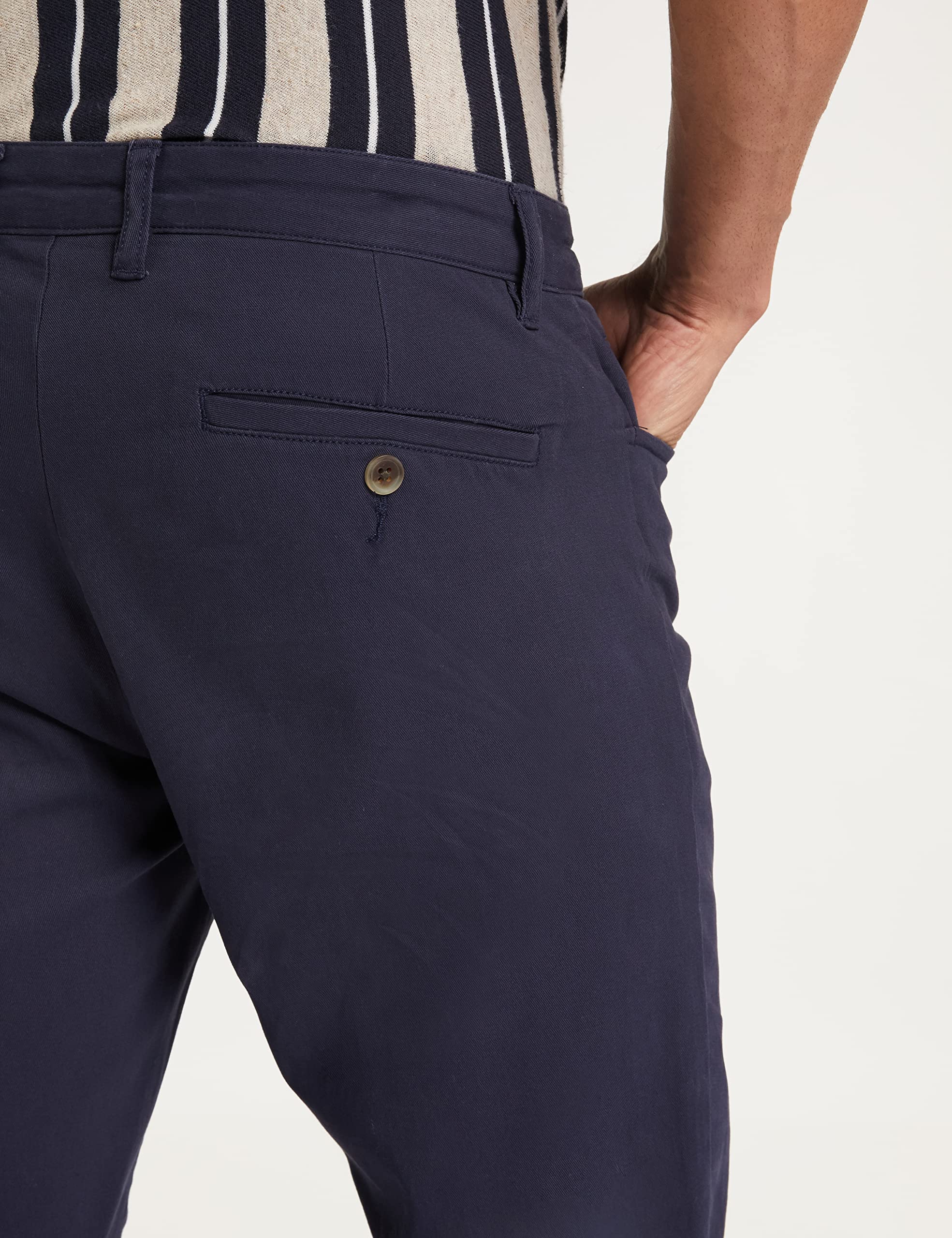 Amazon Men Slim Casual Trousers - Navy - Image 5