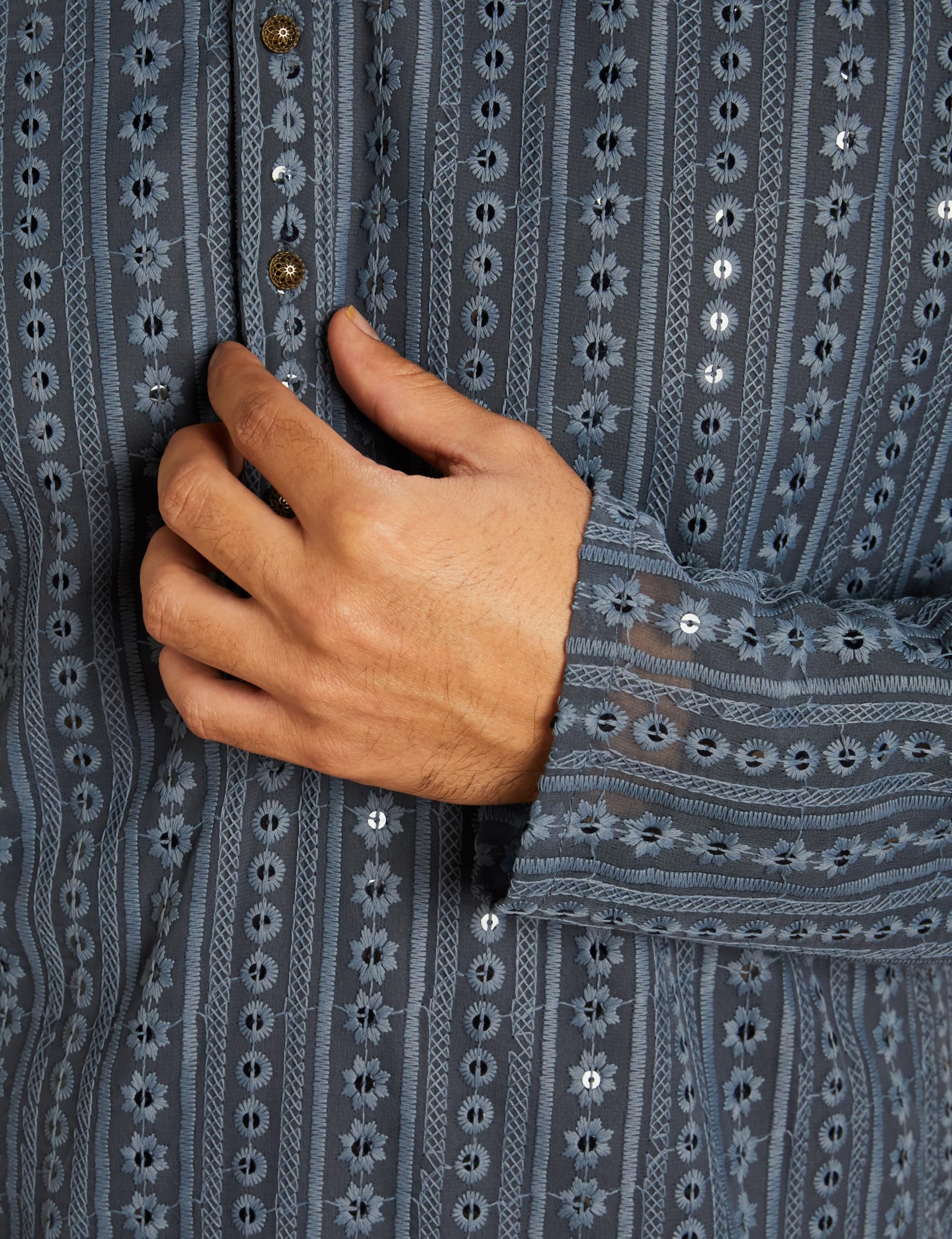 Symbol Men's Polyester Knee Length Kurta - Image 5