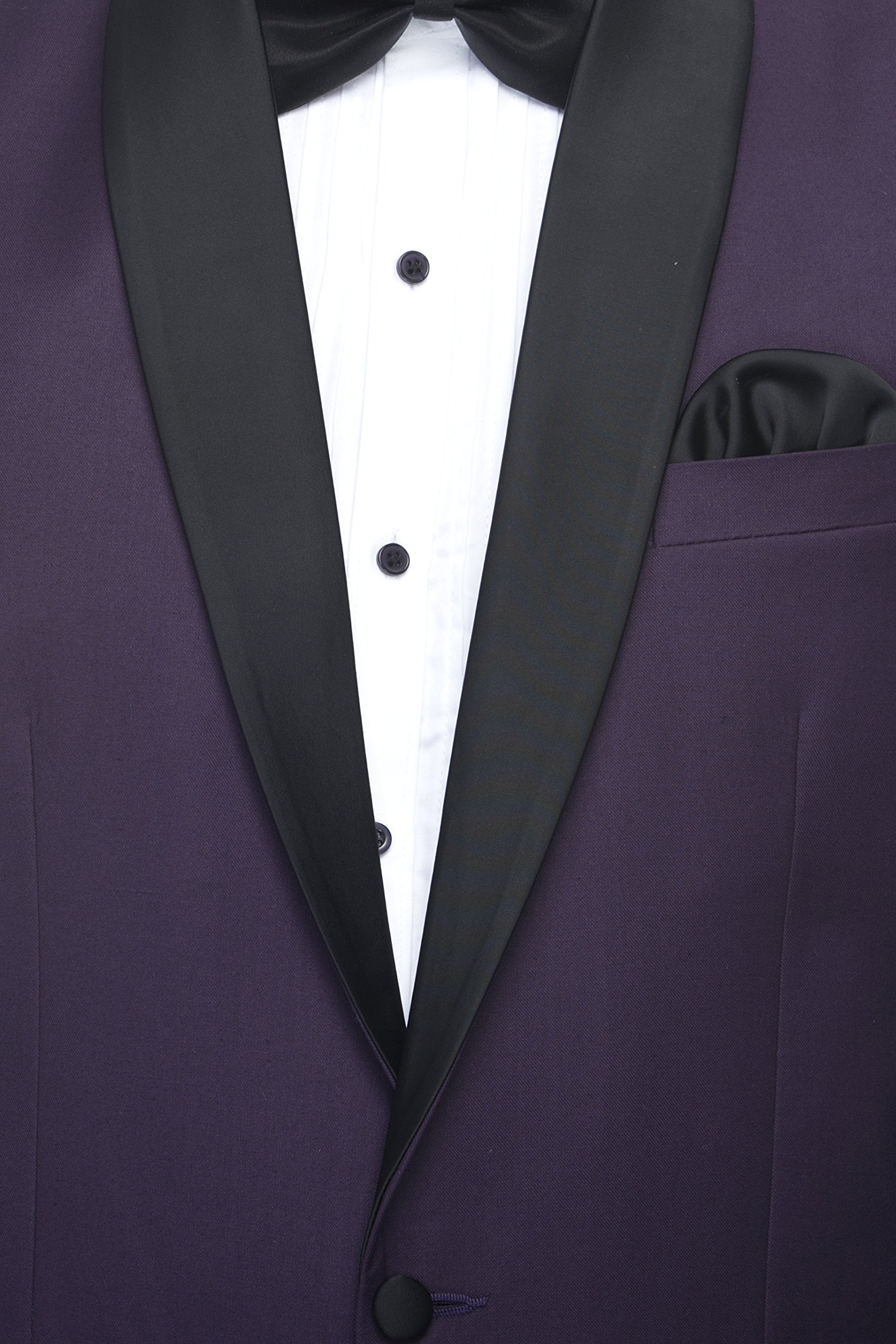 FAVOROSKI Men Shawl Collar Tuxedo Suit Blazer - Deep Purple - Image 5