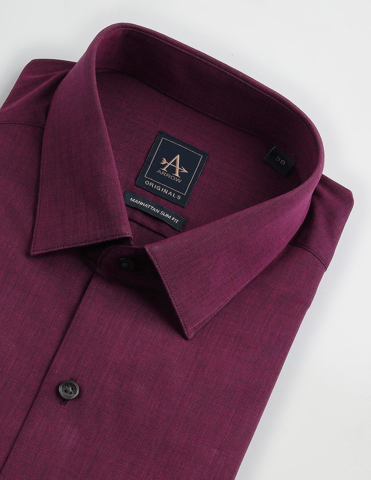 Arrow Men's Solid Slim Fit Shirt - Red - Image 2