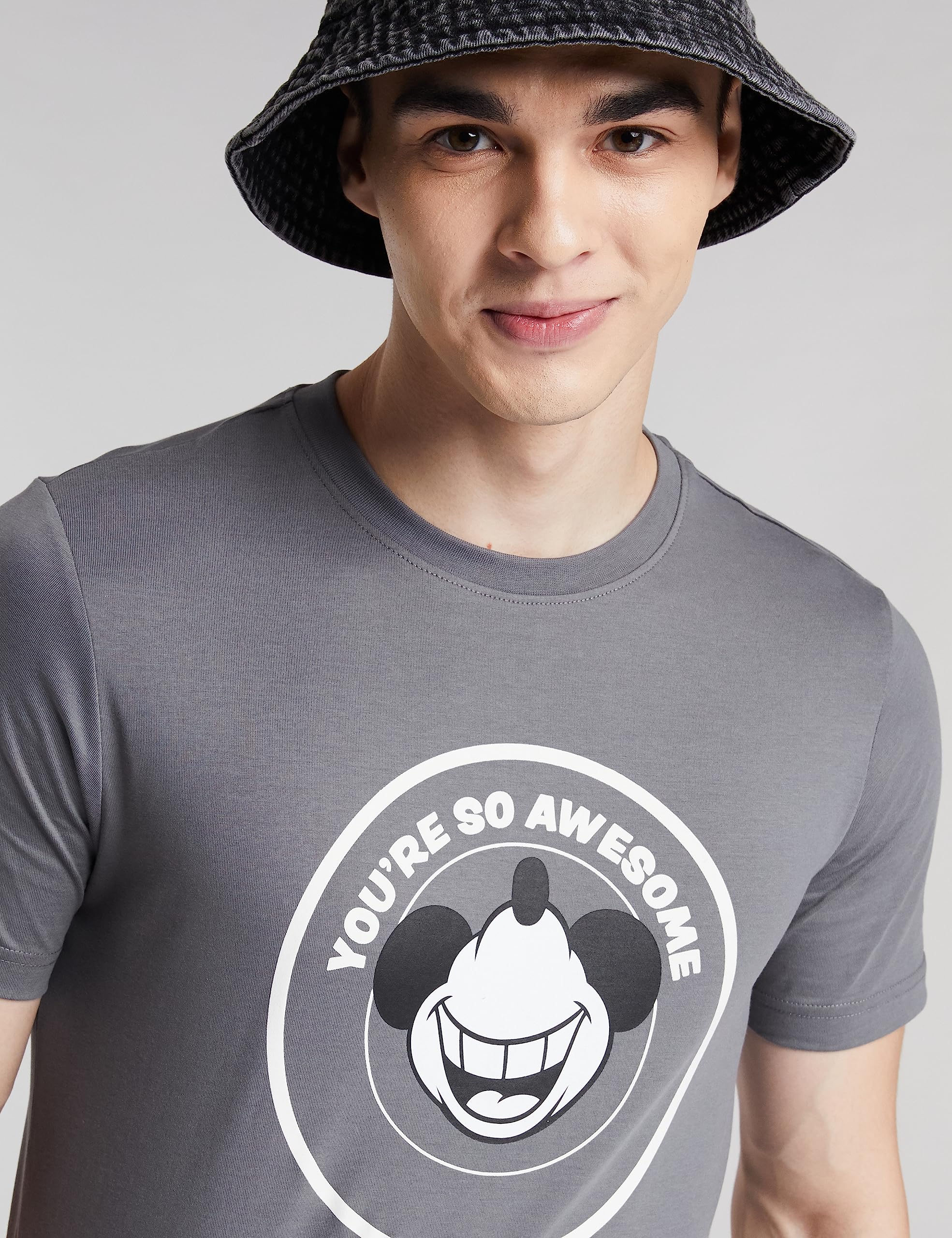 Symbol Men Graphic Disney T-Shirt - Steel Grey - Image 4