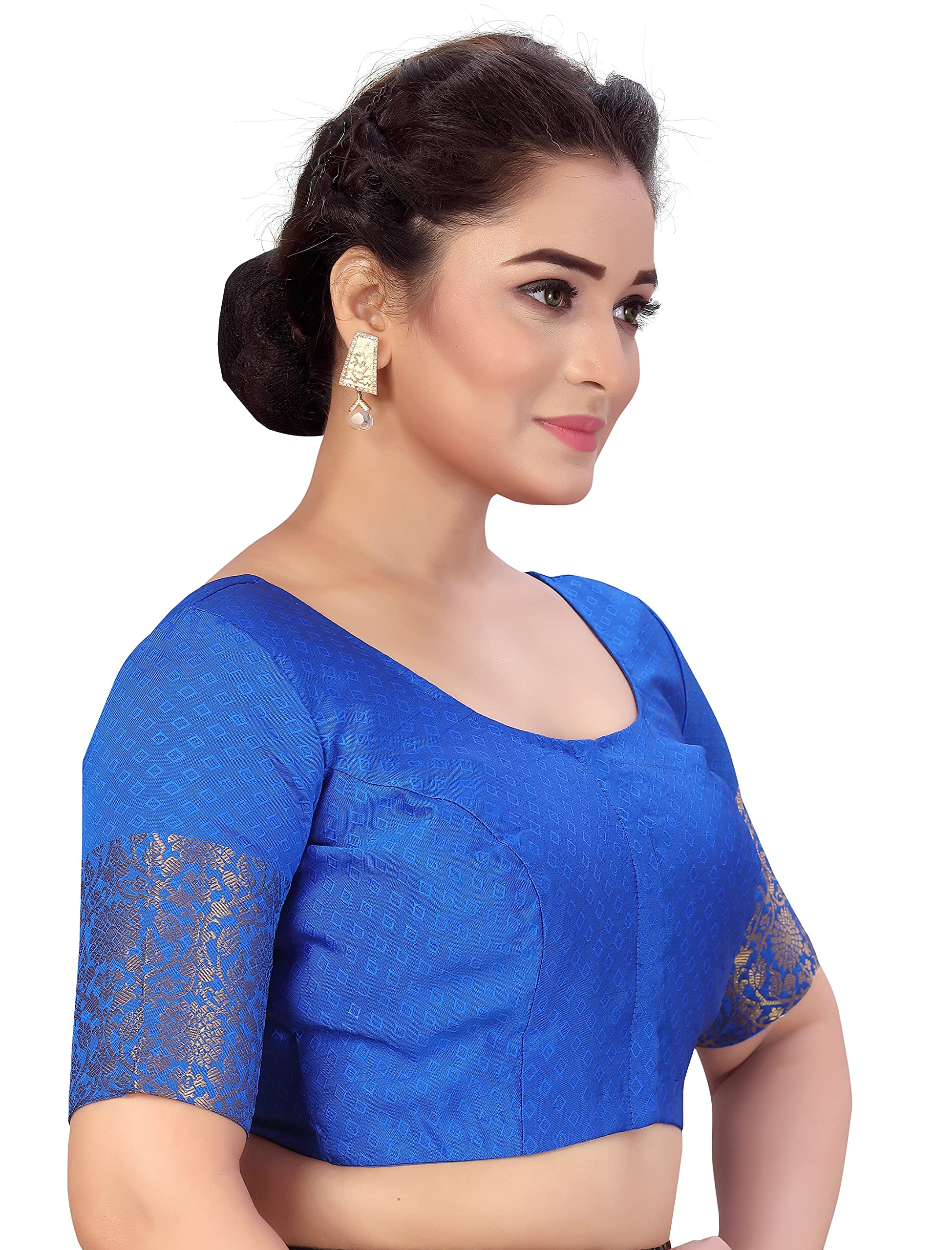 Royal Blue Studio Shringaar Brocade Saree - Image 2