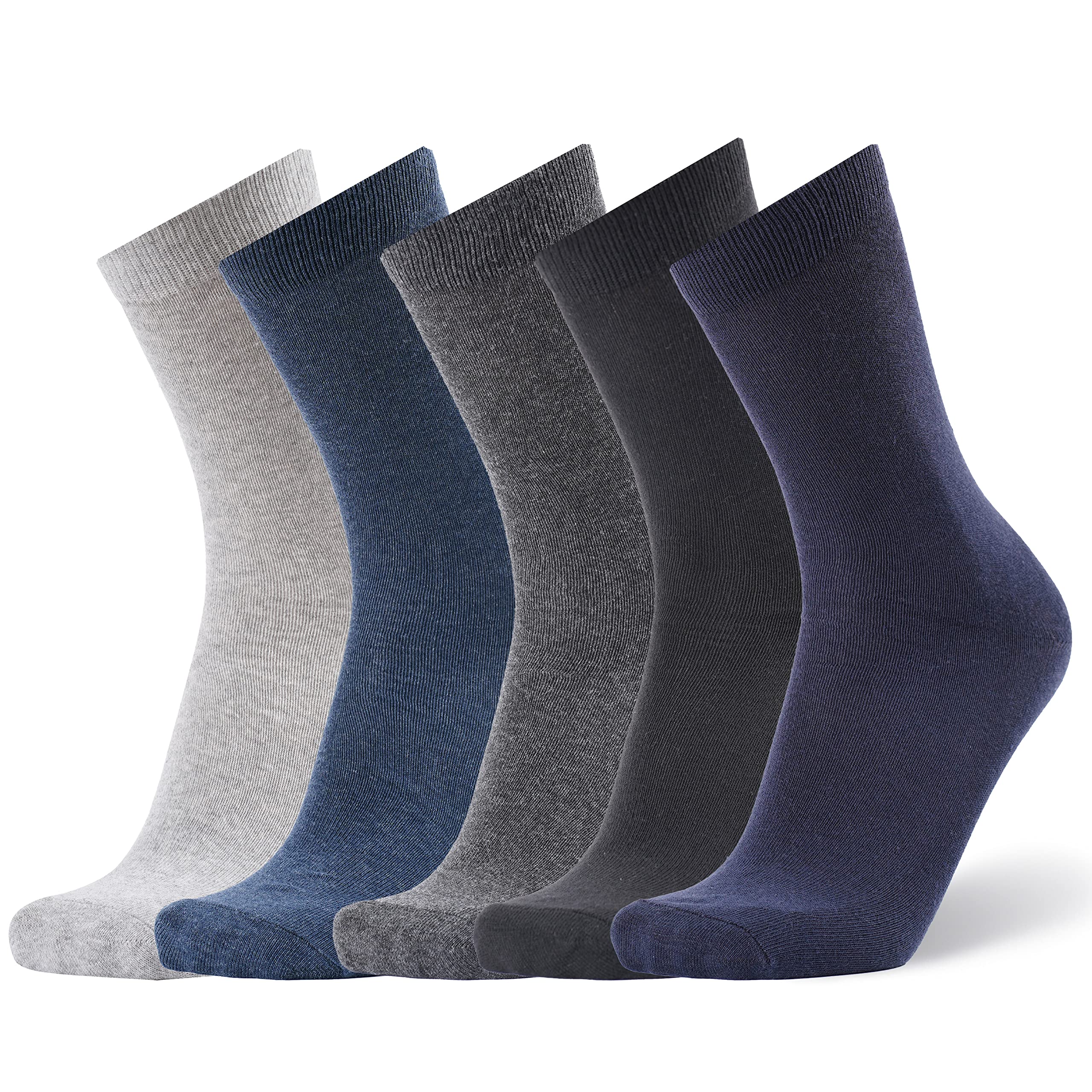 ANCHOR Men's Cotton Socks - Grey Navy Blue Black