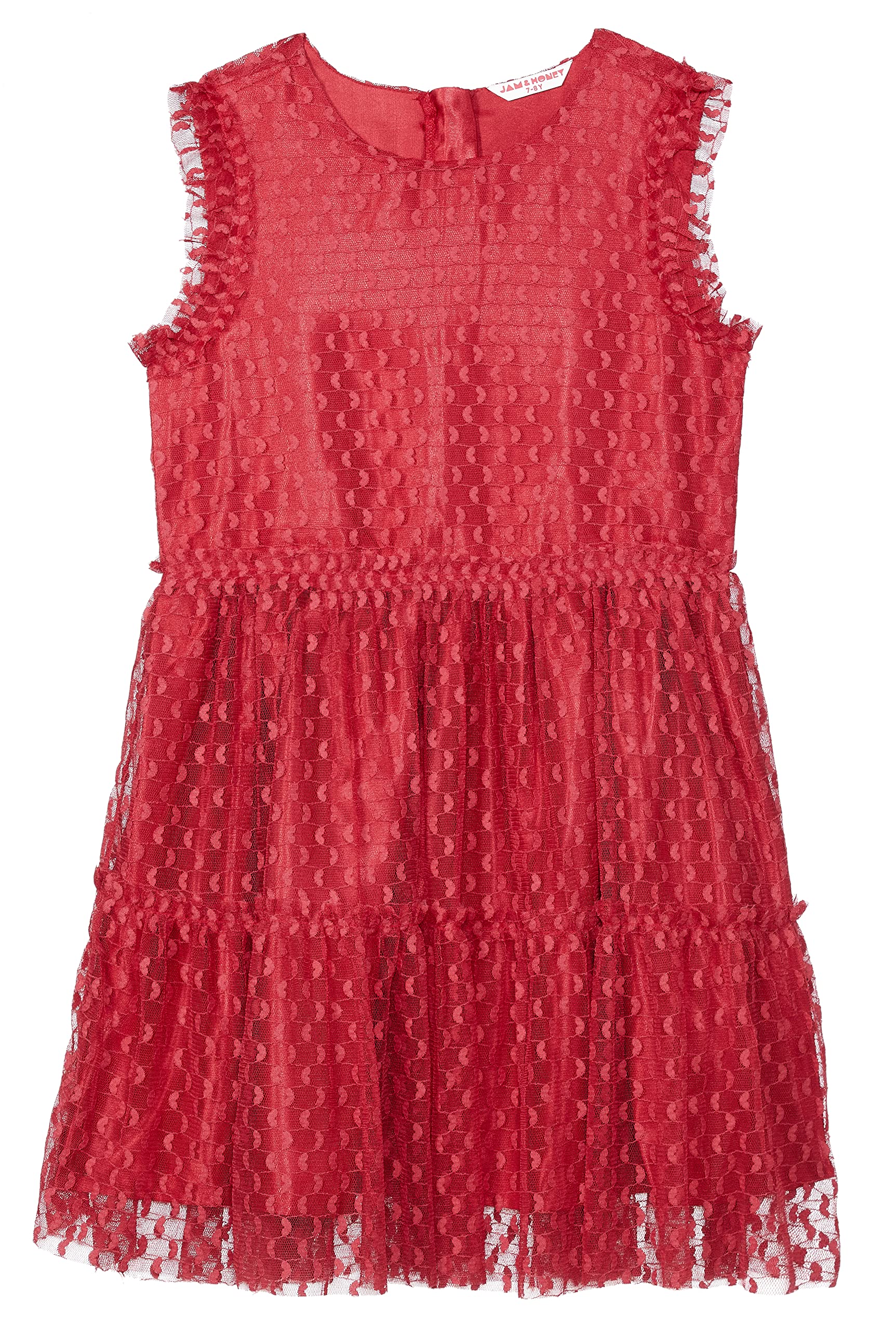 Jam & Honey Girls Tiered Sleeveless Cotton Dress