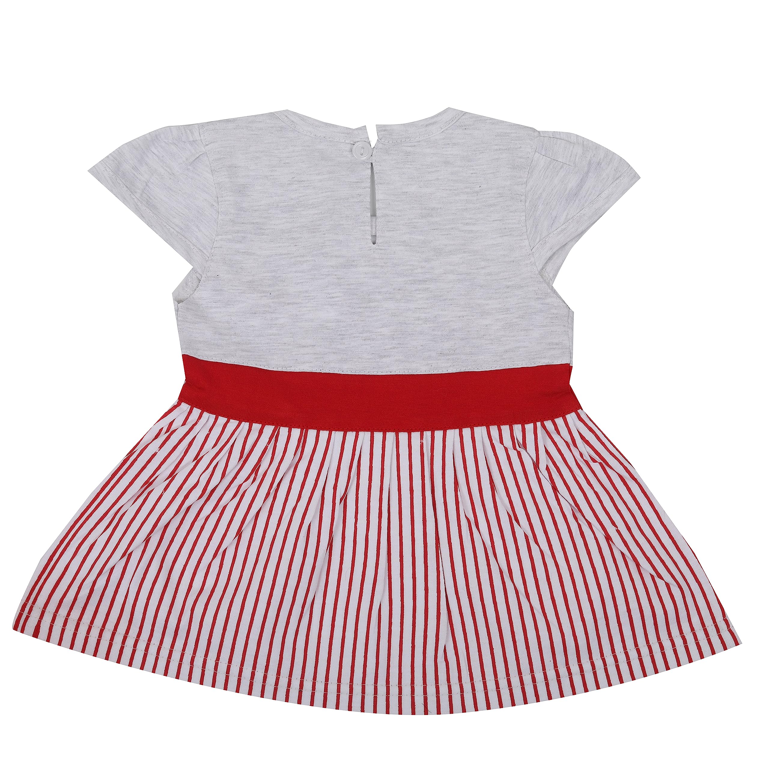 NammaBaby Baby Girl Midi Cotton Frock - Red - Image 2