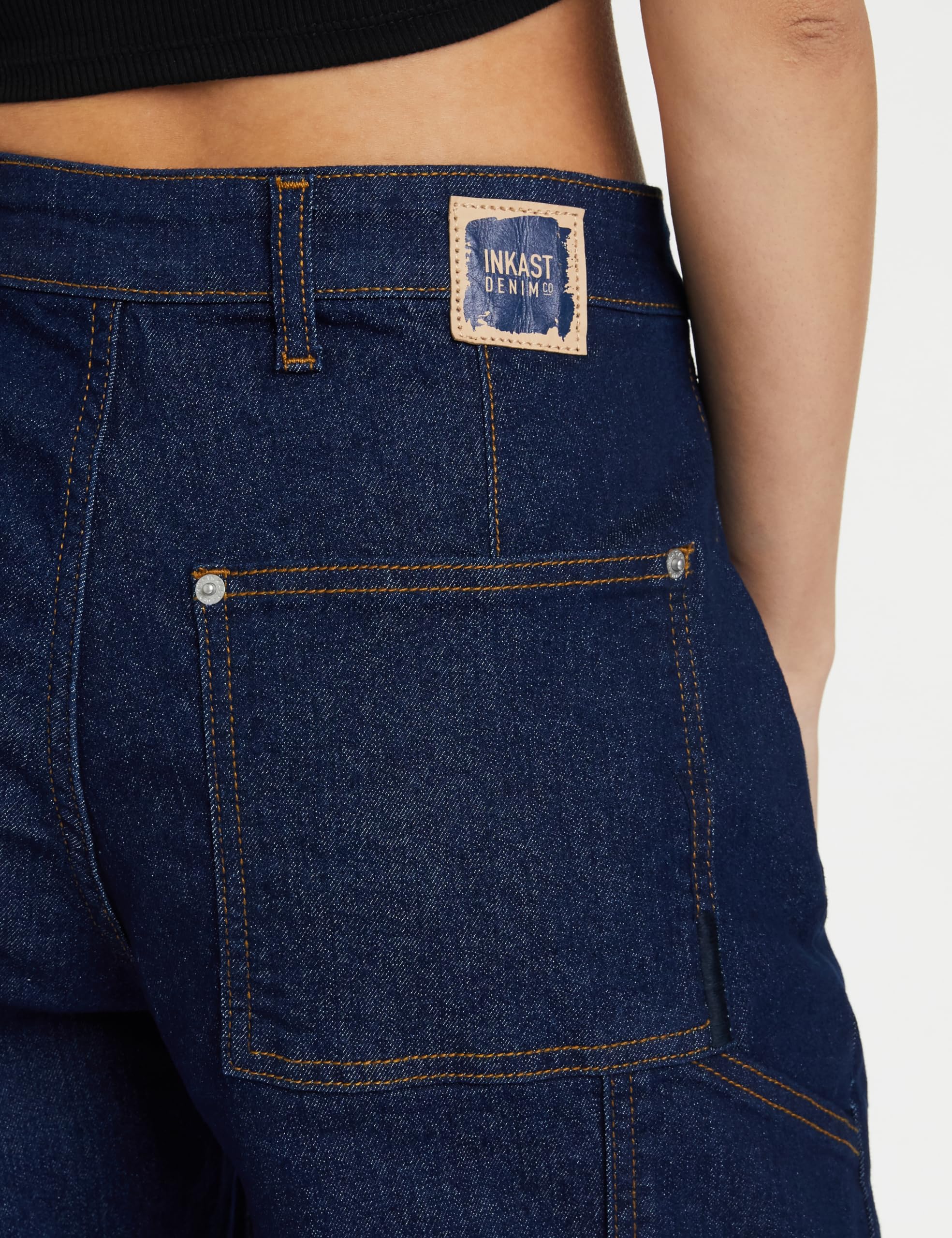 Inkast Women's High-Rise Wide Leg Jeans - Navy Blue - Image 4