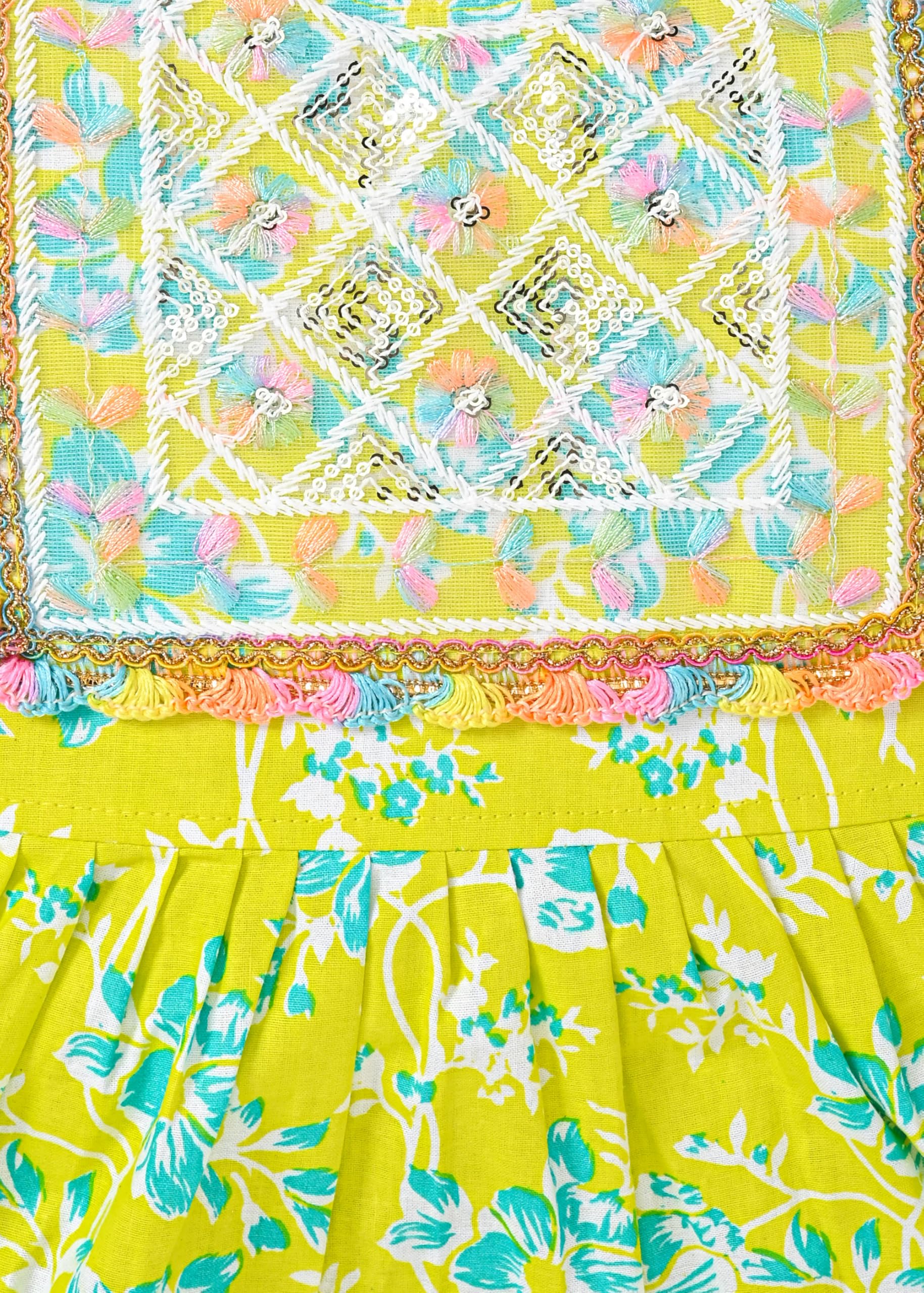 GarbGlide Baby Girls Yellow Ethnic Clothing Set - Image 5