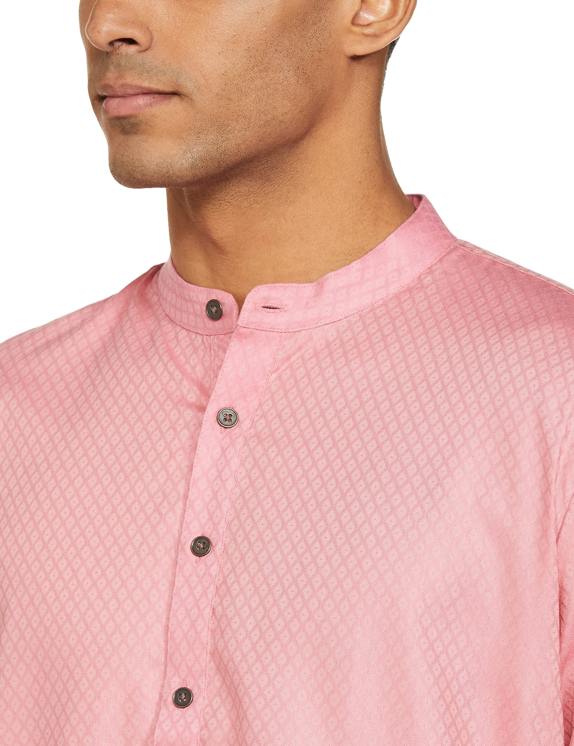 Symbol Men's Cotton Kurta - Pink - Image 4
