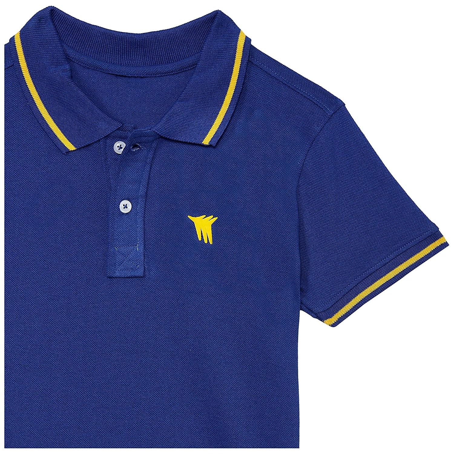 Cloth Theory Kid's Solid Polo T-Shirt - Royal Blue - Image 4