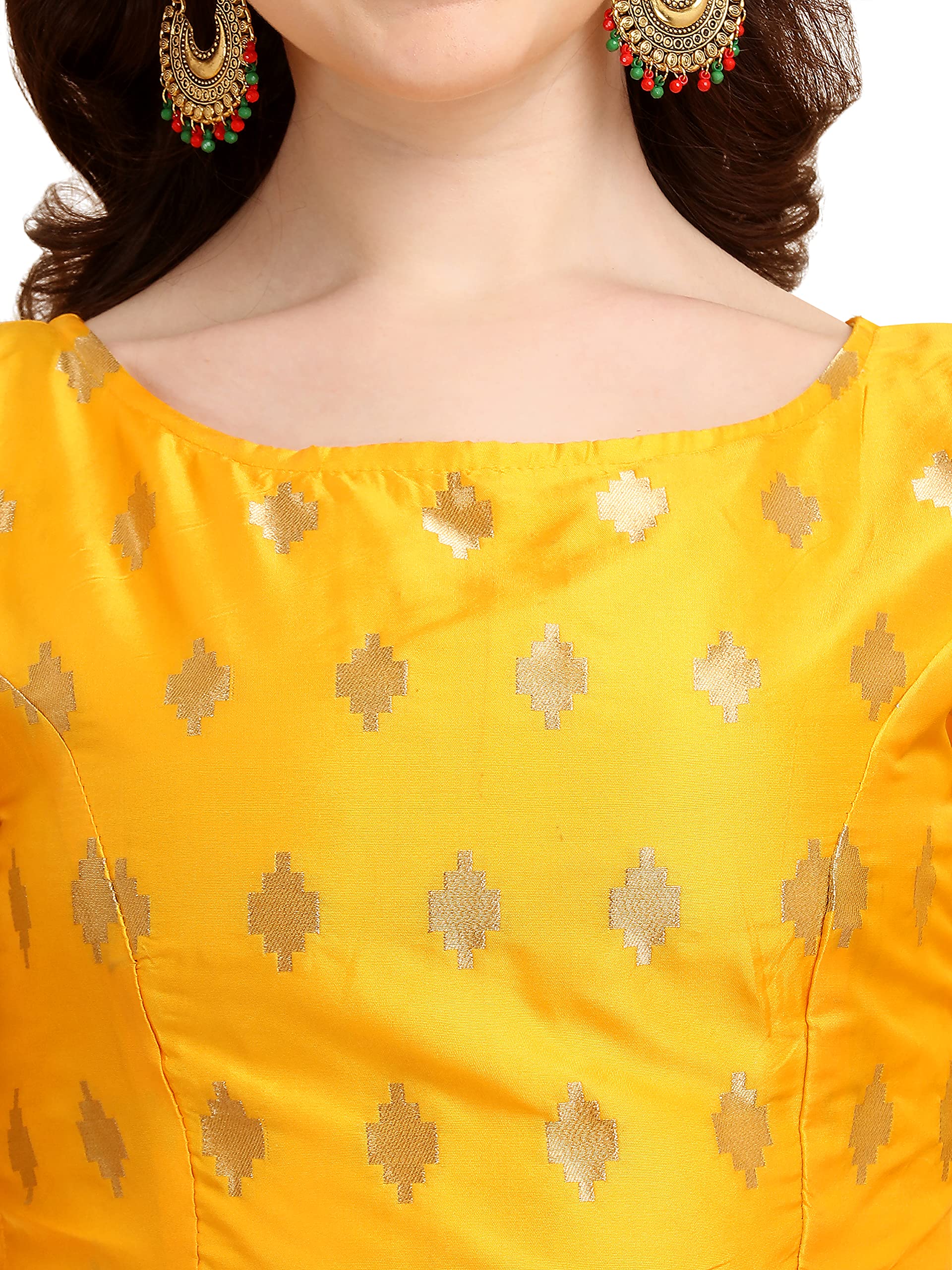 GarbGlide Women Indian Ethnic Wear Zari Work Blouse - Image 4