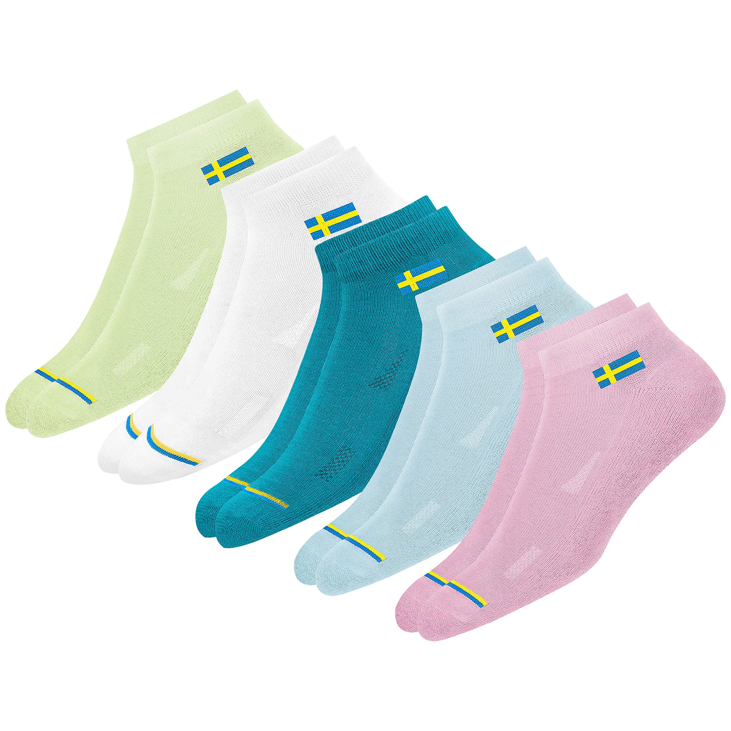 SWAGR Women's Multicolor Cotton Ankle Socks