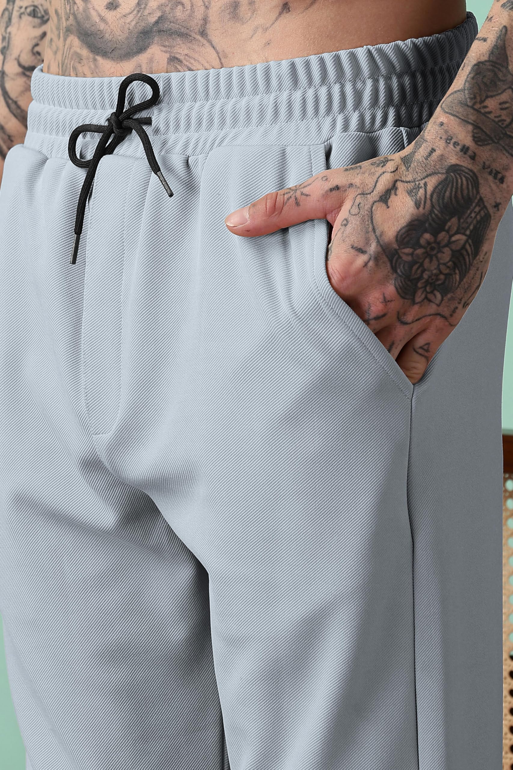 Buccachi Men's Track Pants - Light Grey - Image 5