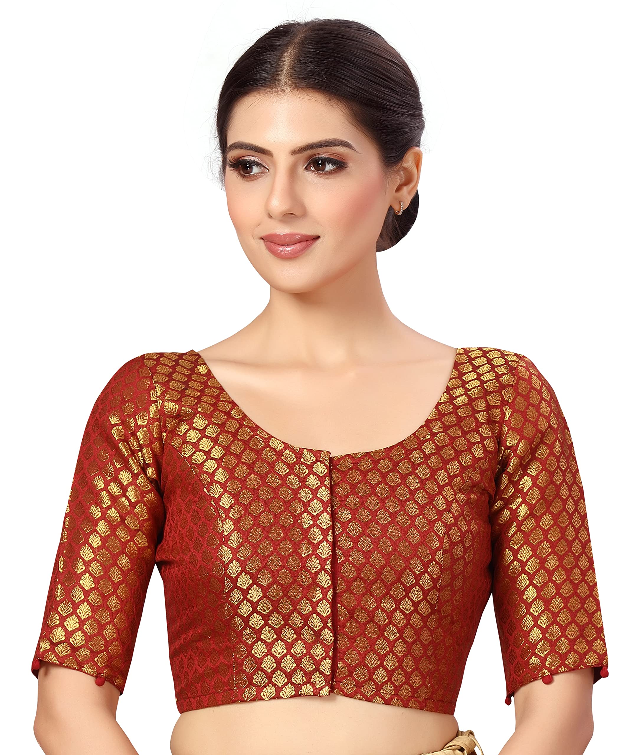 Studio Shringaar Women Banaras Brocade Saree Blouse