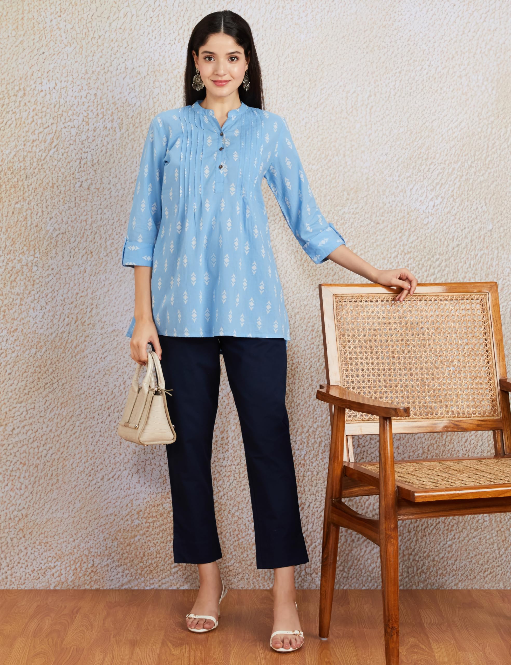 Myx Women's Cotton Rich Slim Pants - Navy - Image 3