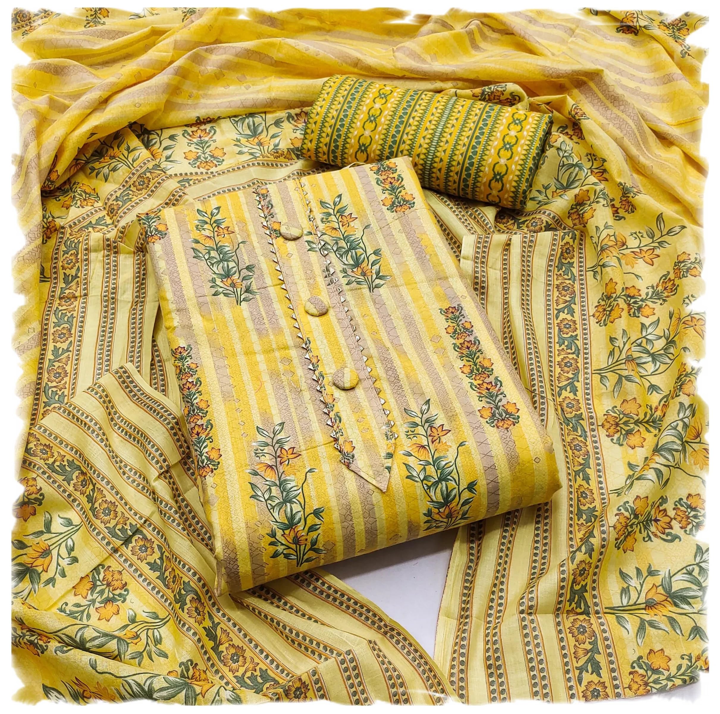 StyleScope Women's Cambric Cotton Batik Printed Salwar Suit