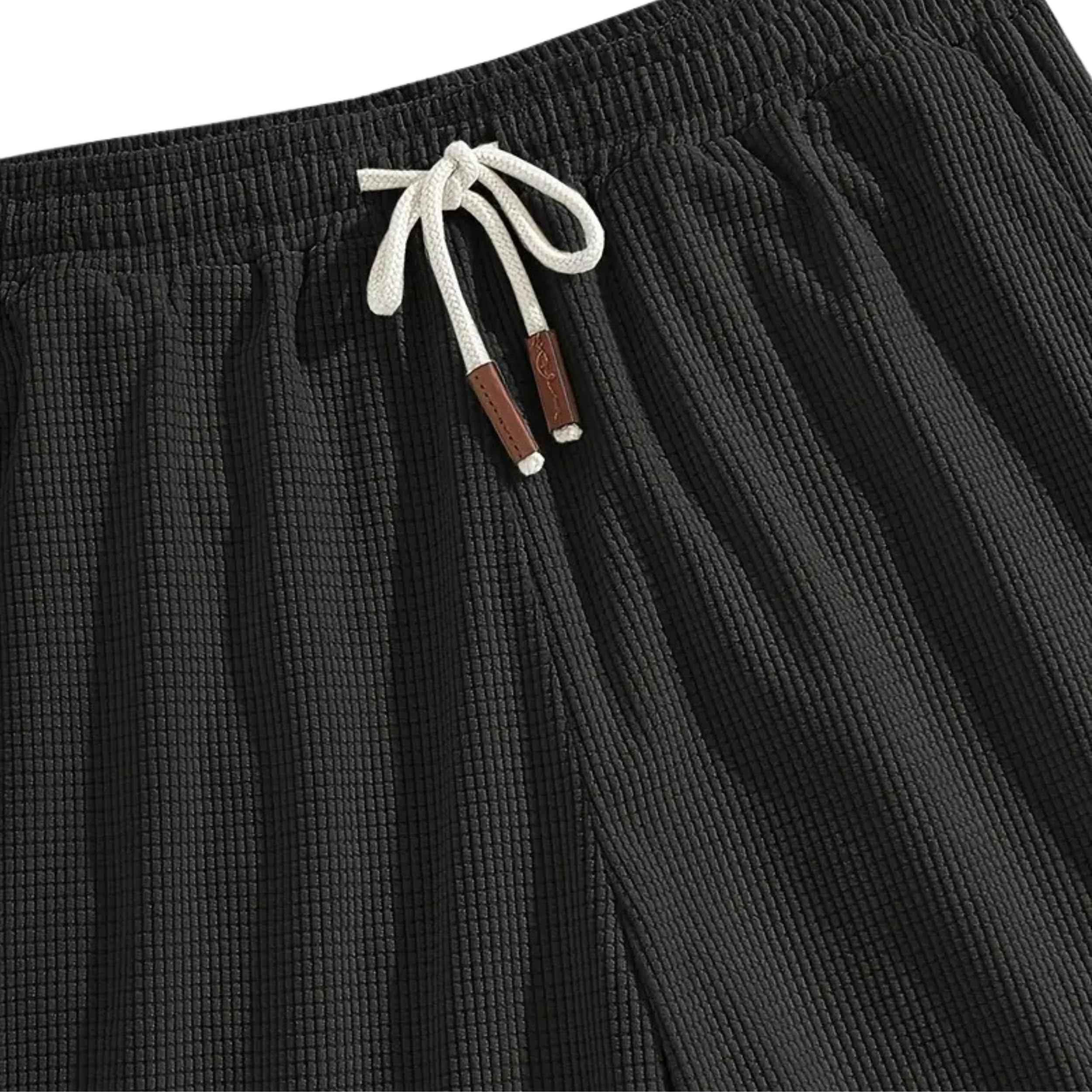 FABRIPPLE Men's Black-Green Casual Shorts - Image 5