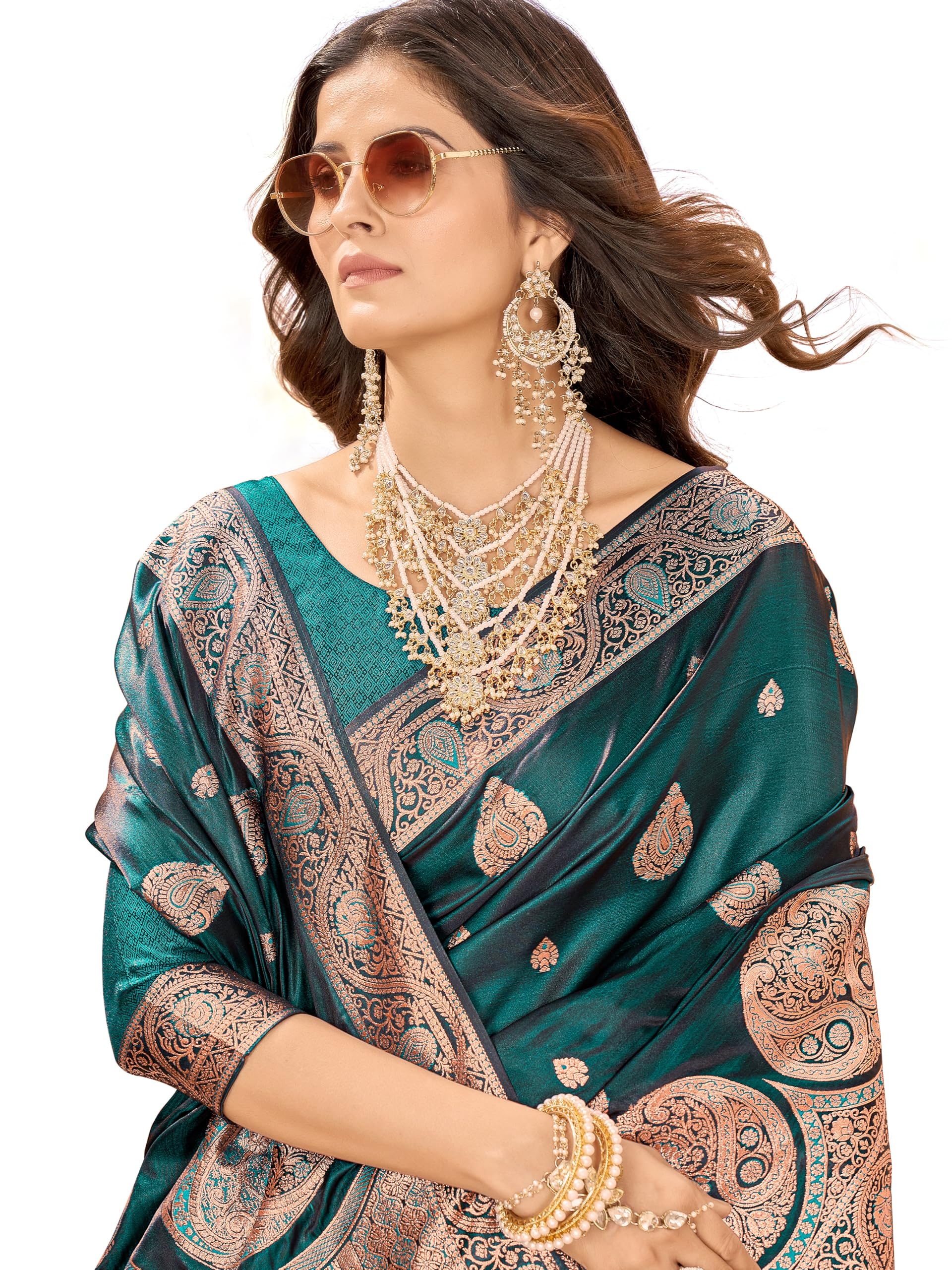 Mehrang Art Silk Banarasi Saree for Women