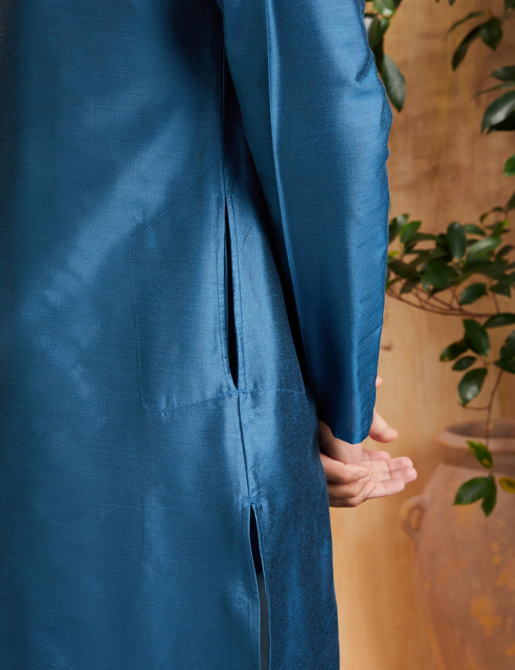 Amazon Men's Rayon Blend Kurta - Blue - Image 5