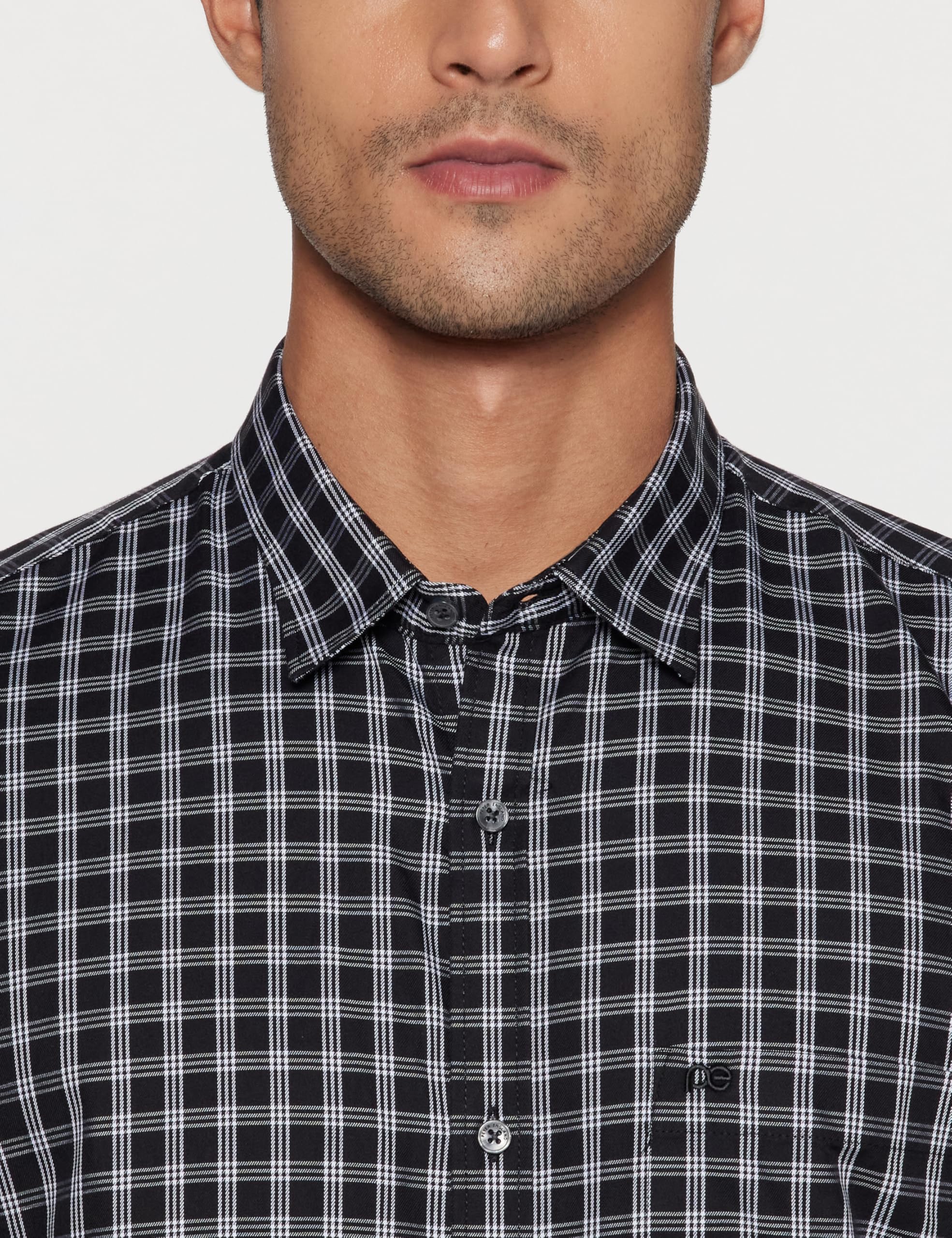 Peter England Men Slim Fit Checkered Shirt - Image 3