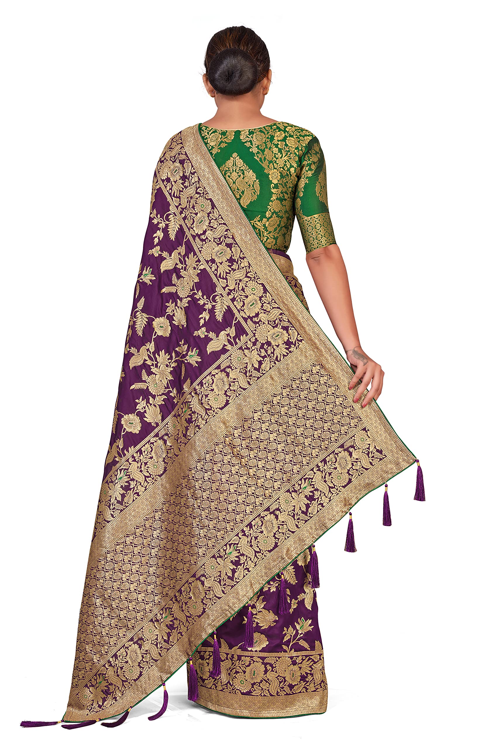 Monjolika Banarasi Silk Saree for Women - Image 4