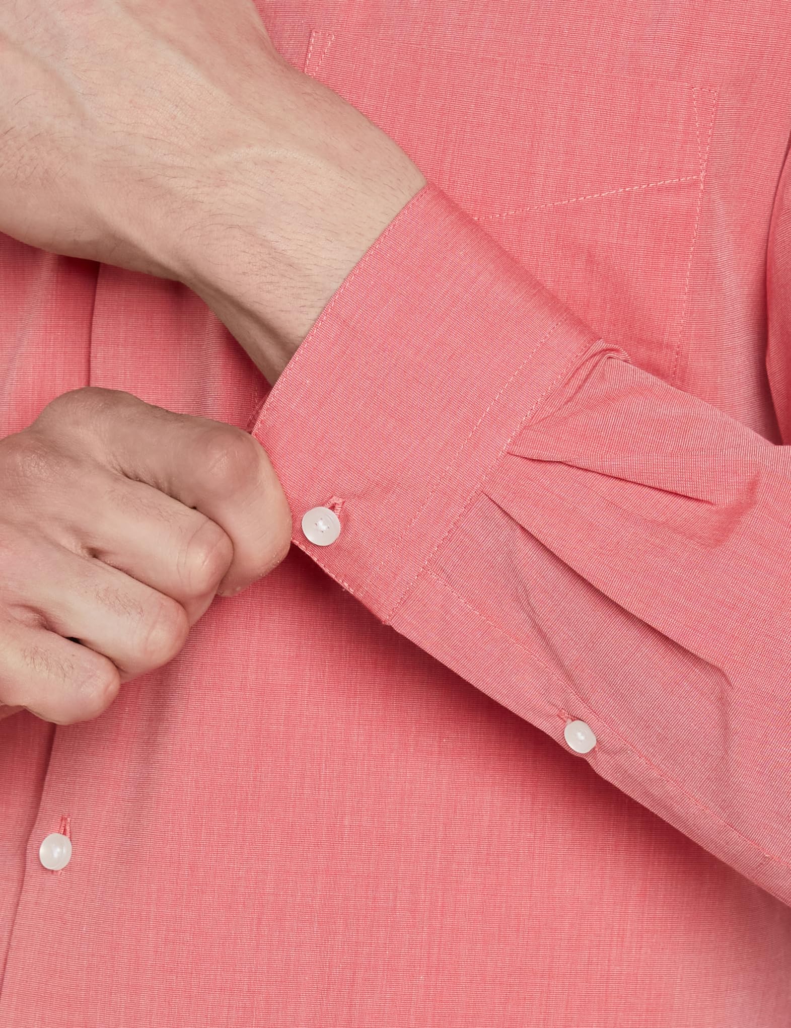 Peter England Men Formal Shirt - Red - Image 4