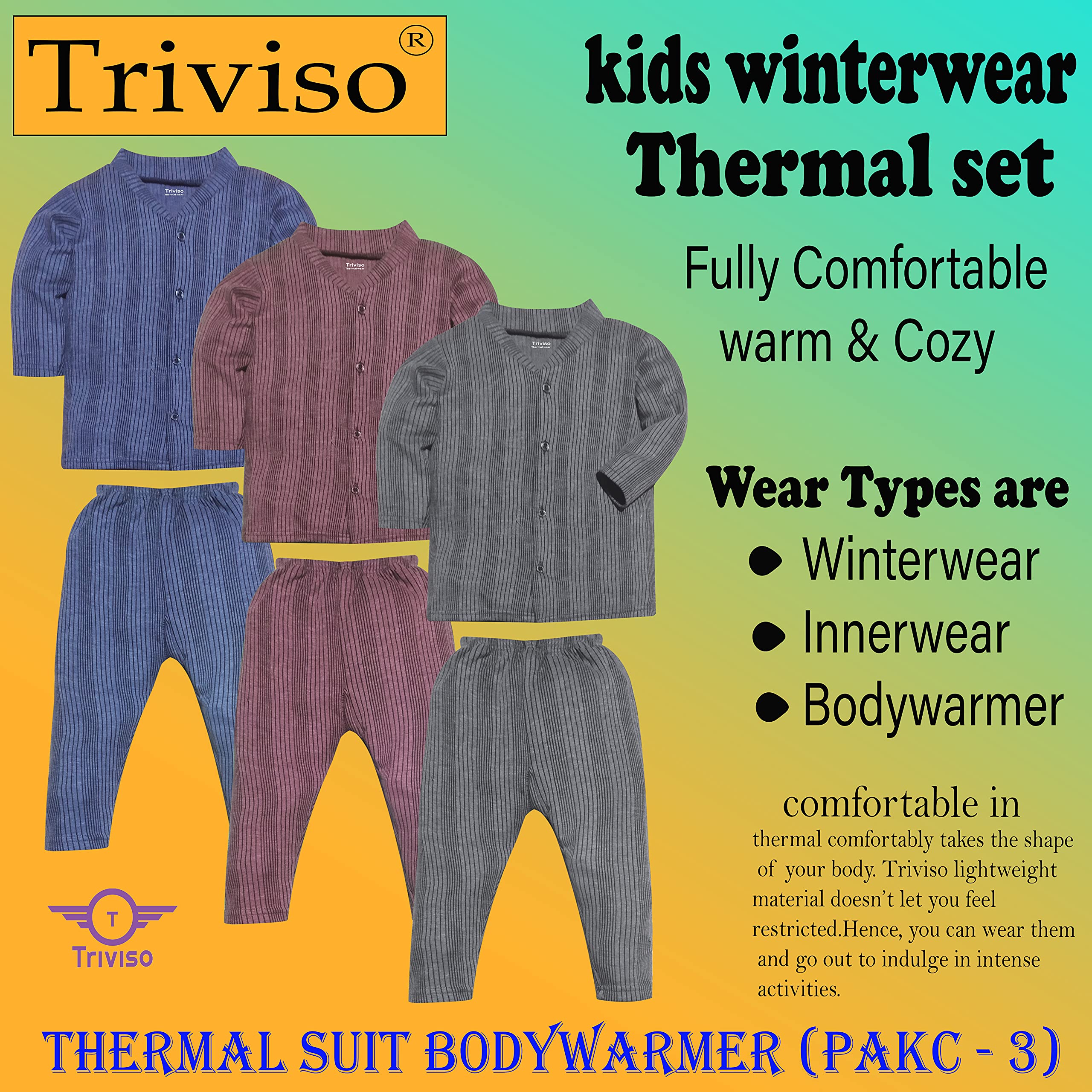Triviso Kids Thermal Suit - Multicolour - Image 2