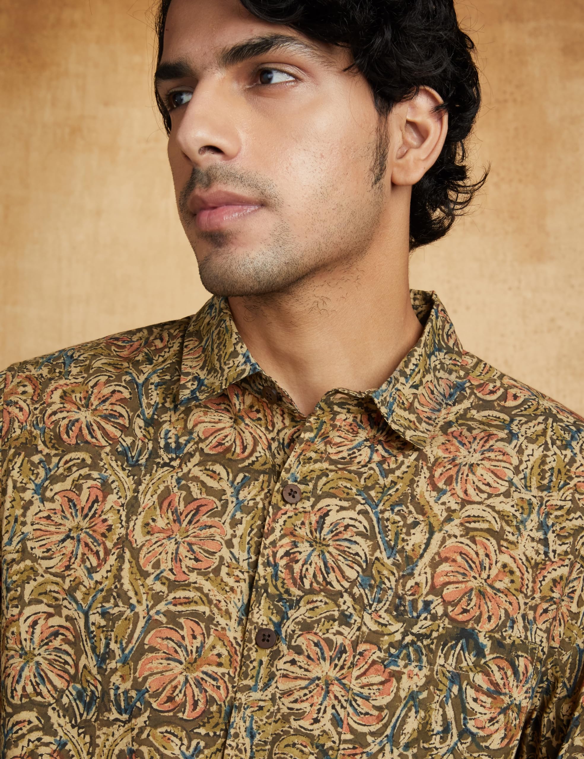 Amazon Men's Ethnic Shirt - Olive - Image 4