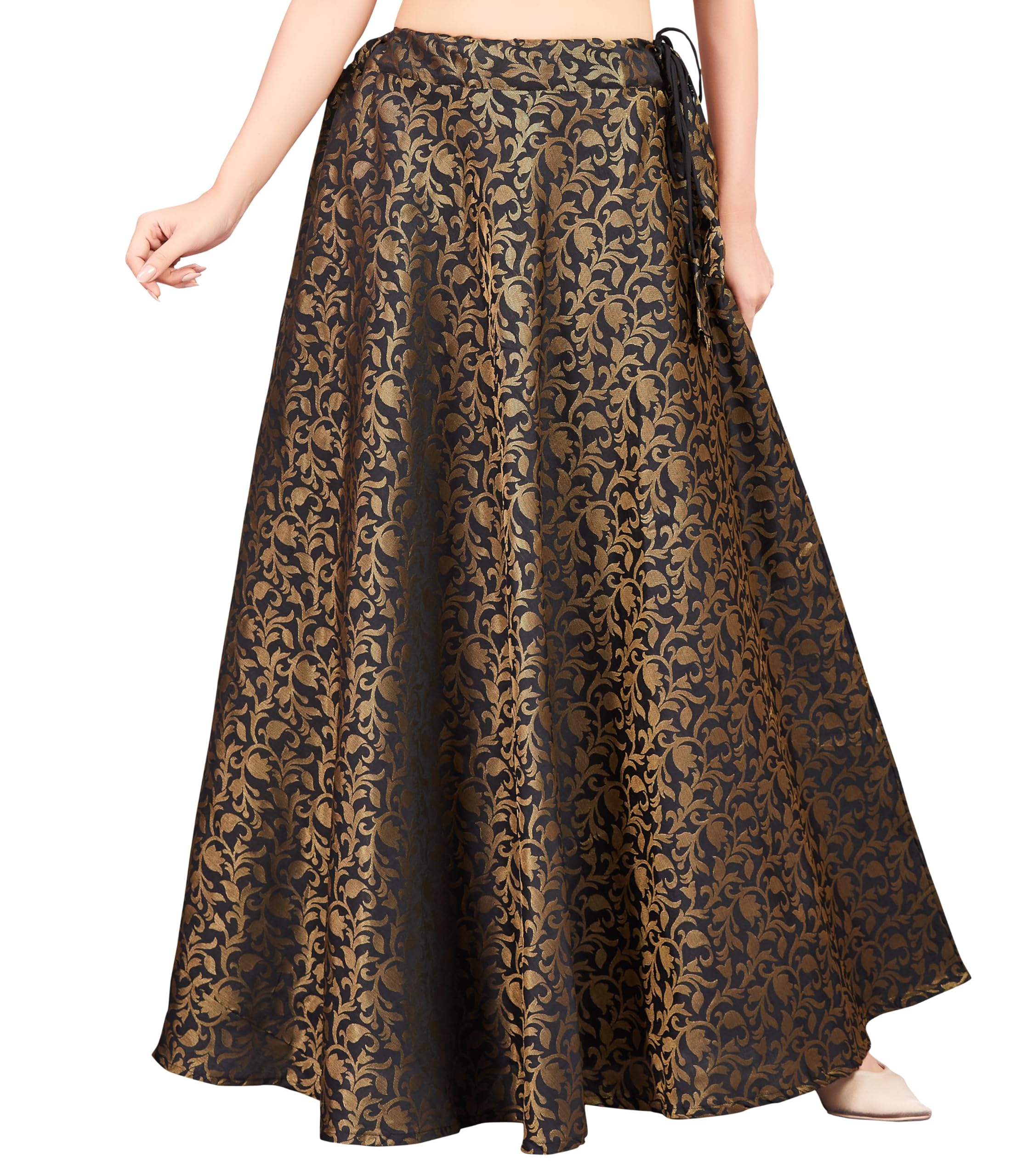 Studio Shringaar Black Banarasi Brocade Lehenga