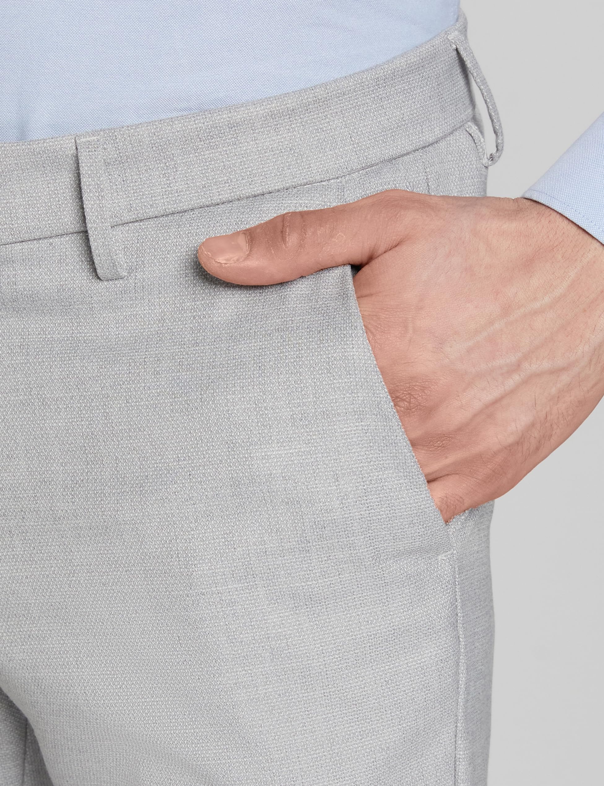 Allen Solly Men Slim Casual Pants - Grey - Image 4