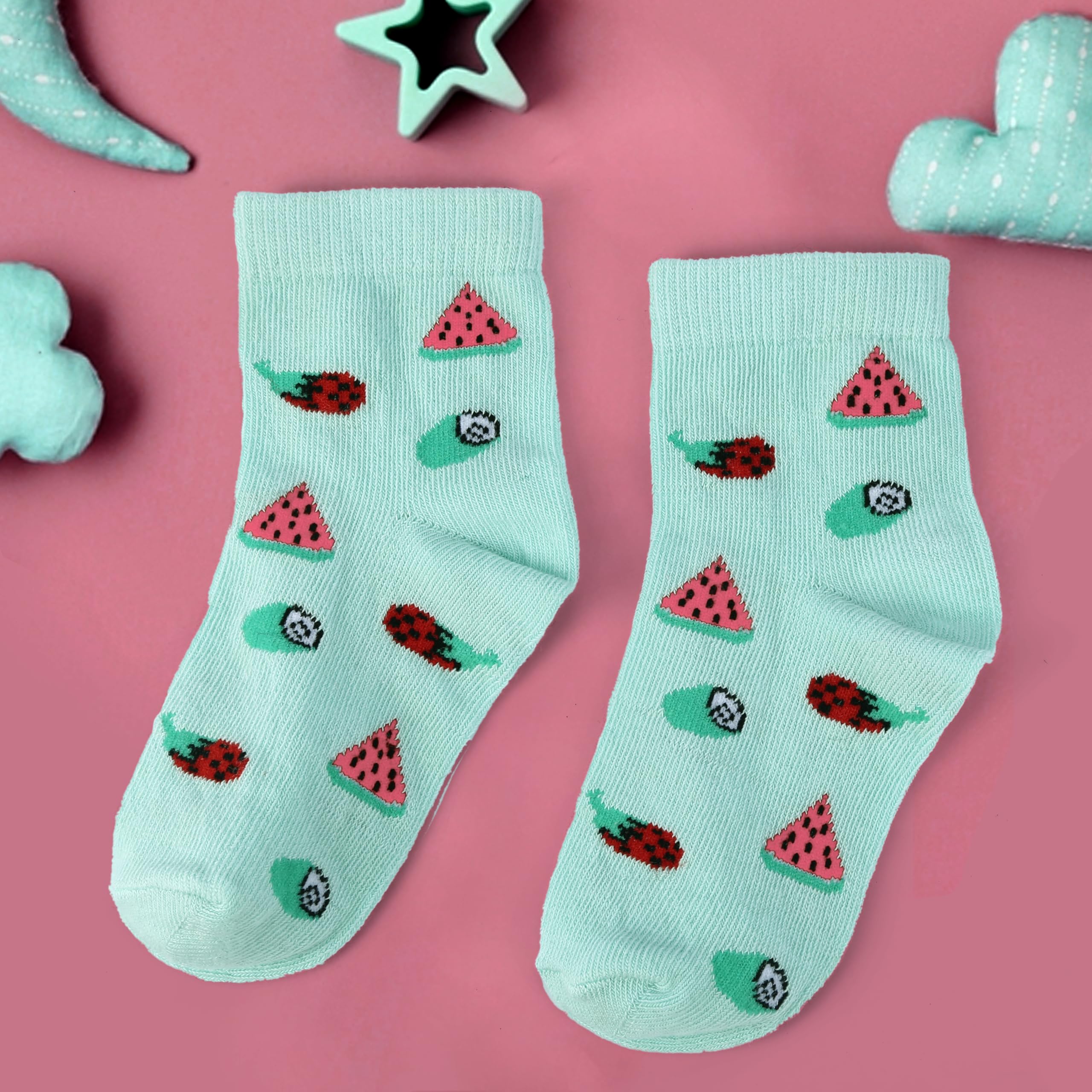LEALDEALZ Kids Socks - Fruit Ninja Printed - Image 3