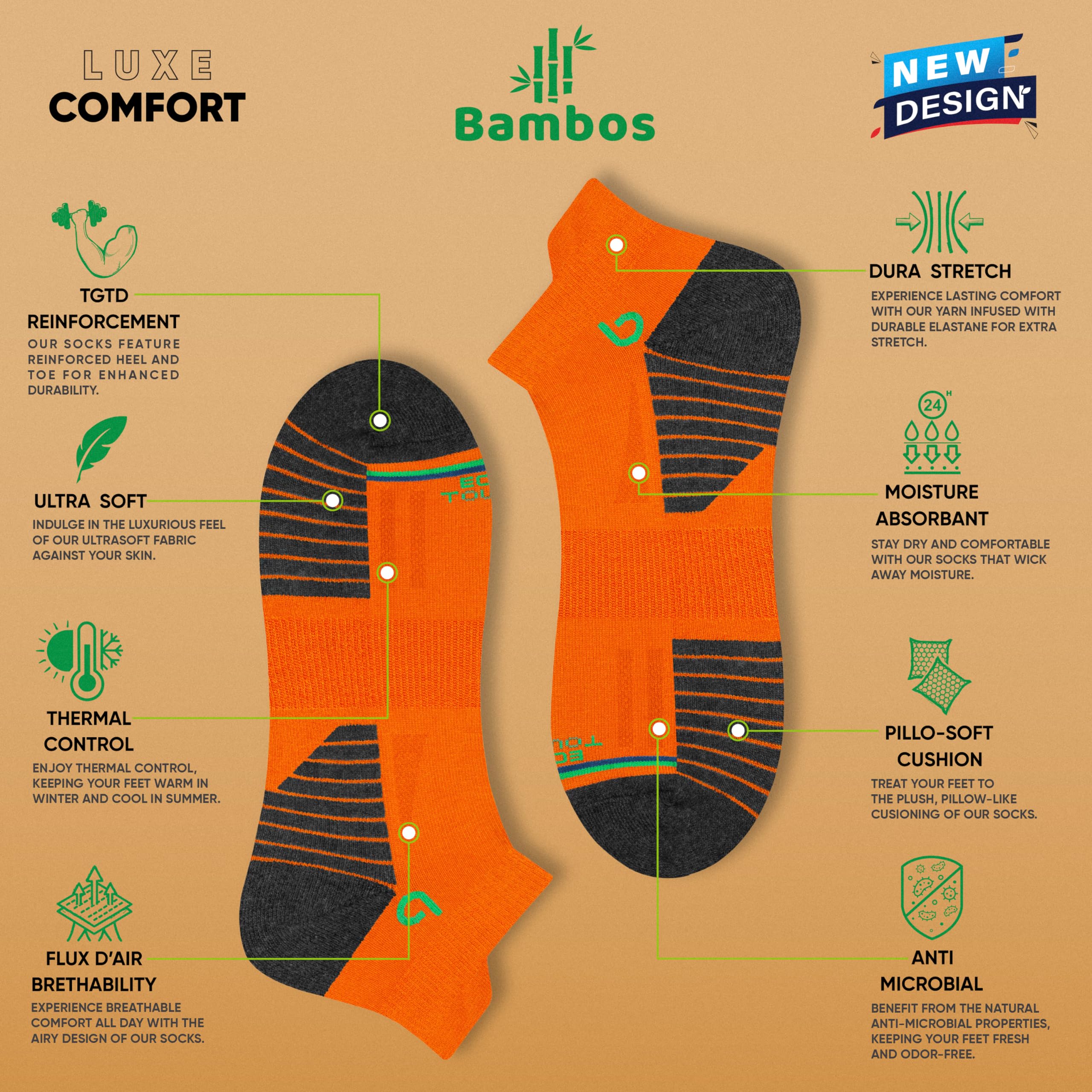 BAMBOS Bamboo Cotton Ankle Socks for Men - Image 2