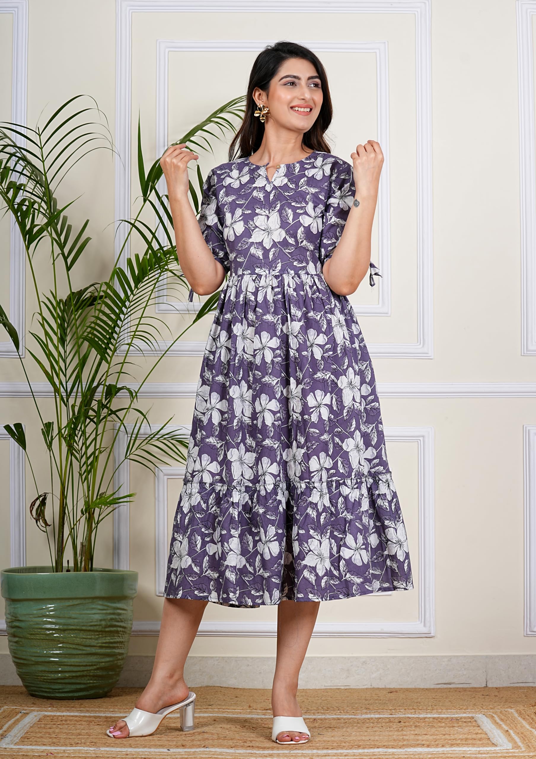 Morchadi Women's Anarkali Kurta - Grey - Image 3