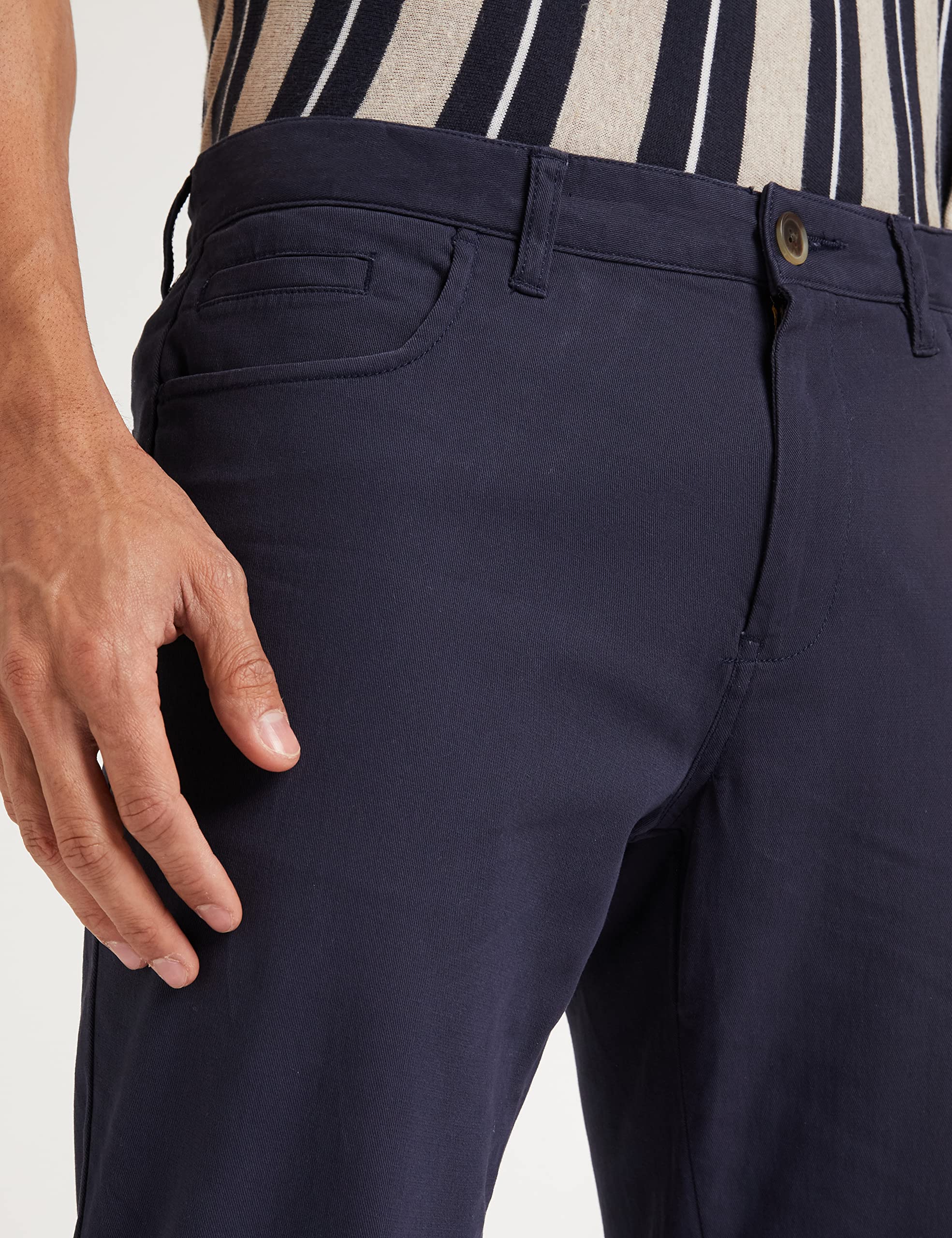 Amazon Men Slim Casual Trousers - Navy - Image 4