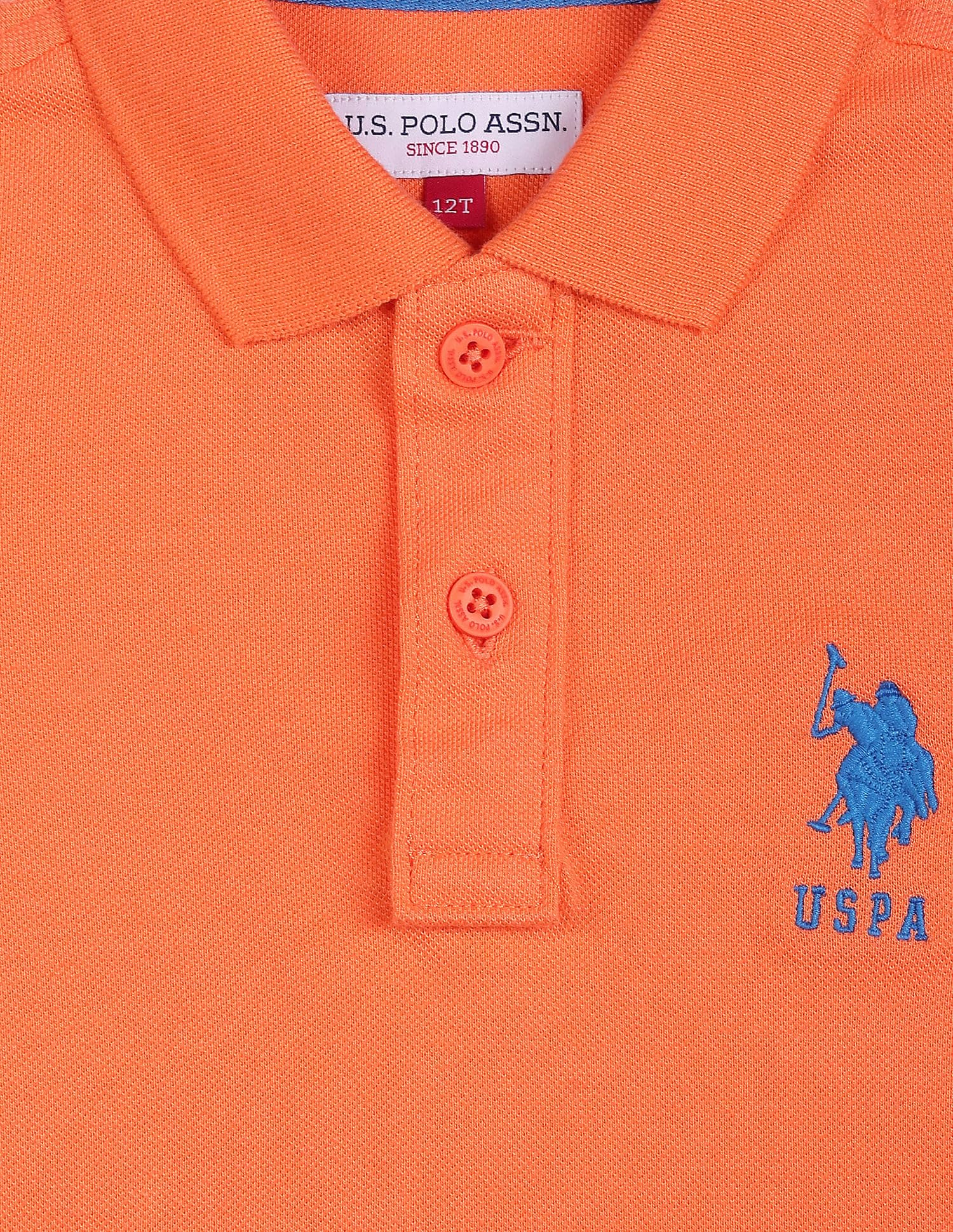 U.S. Polo Assn Boys Cotton Polo Shirt - Orange - Image 3