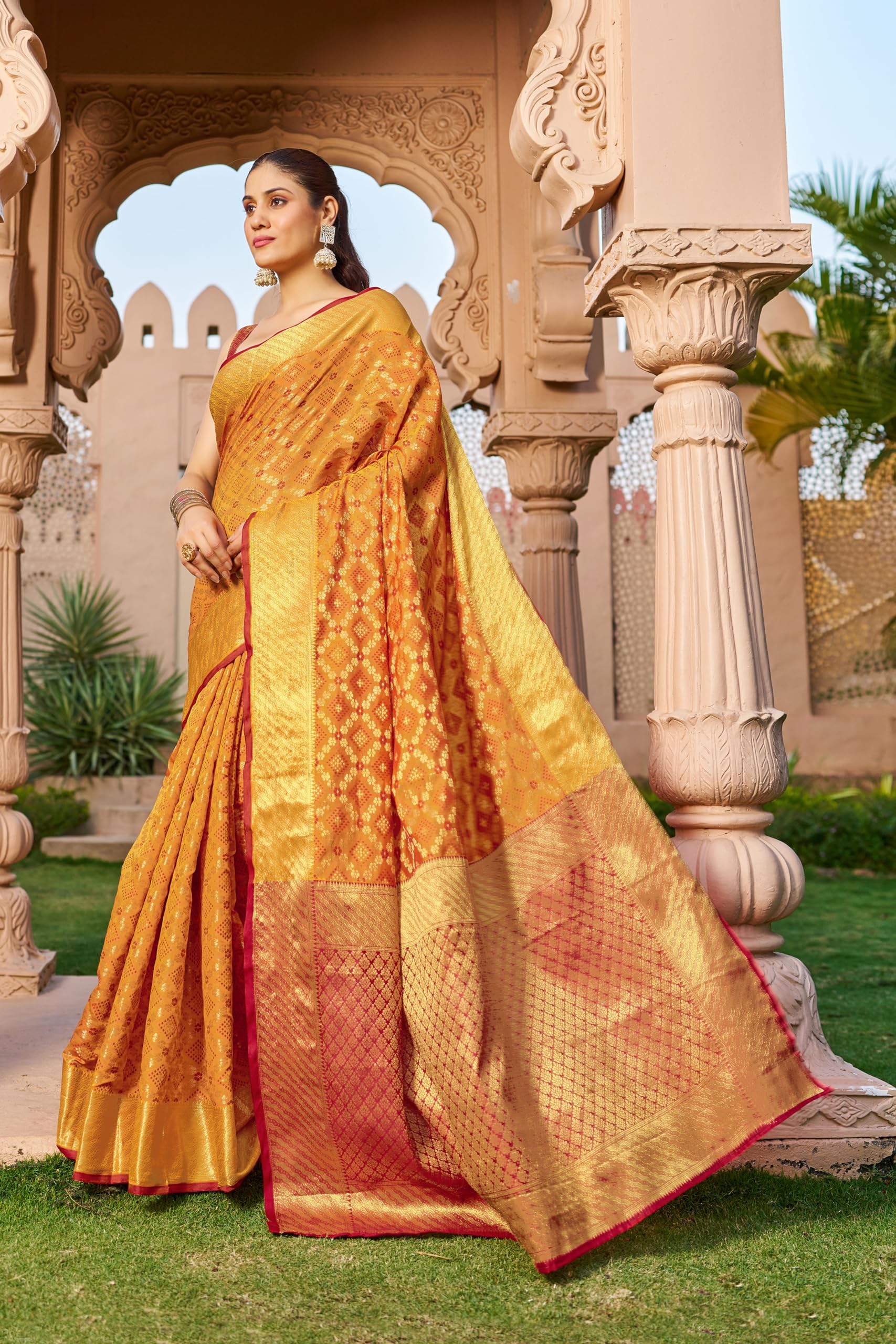 SWORNOF Patola Silk Saree for Women - Image 3