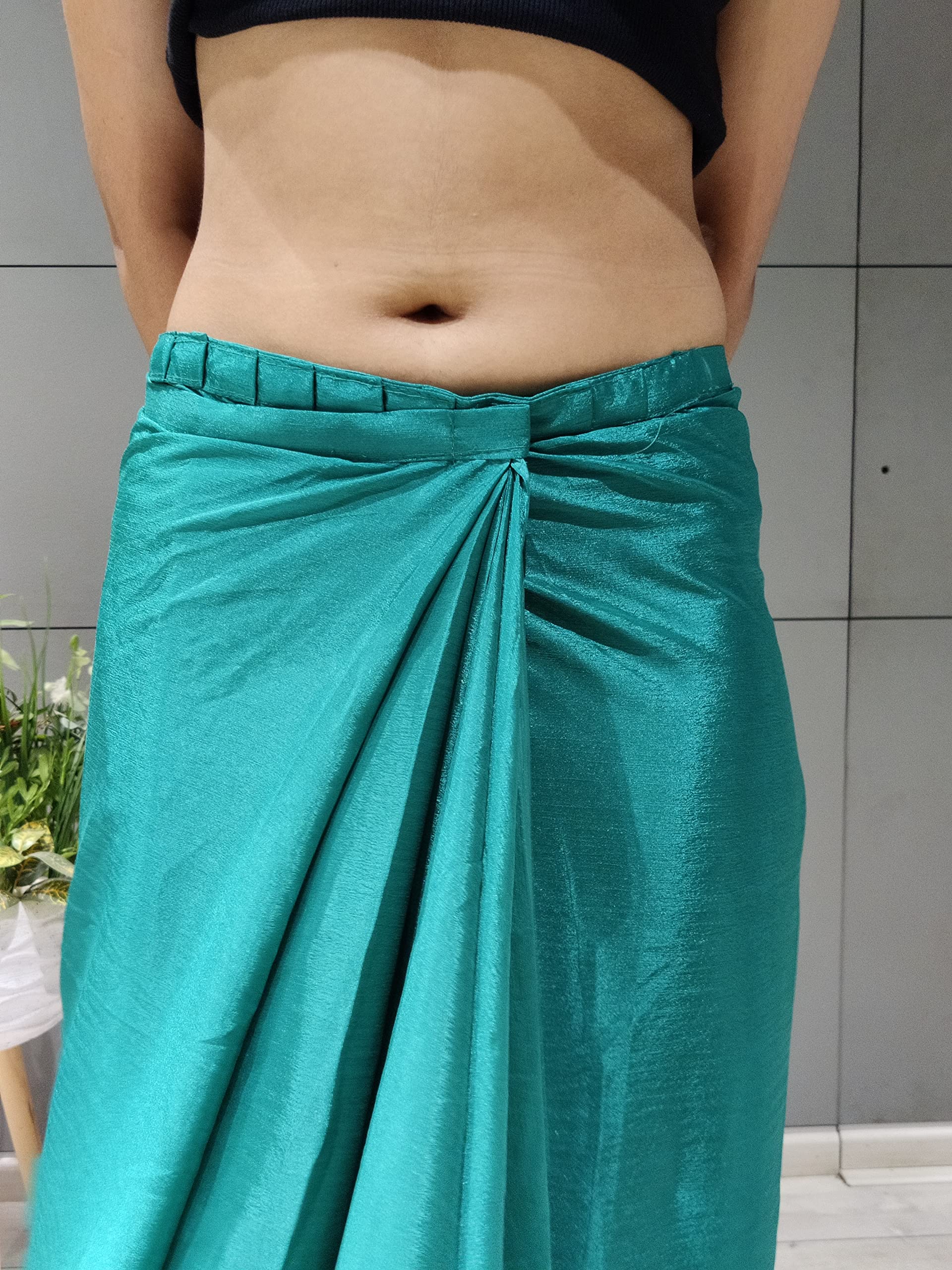 Sidhidata Chinon Saree with Unstitched Blouse - Image 3