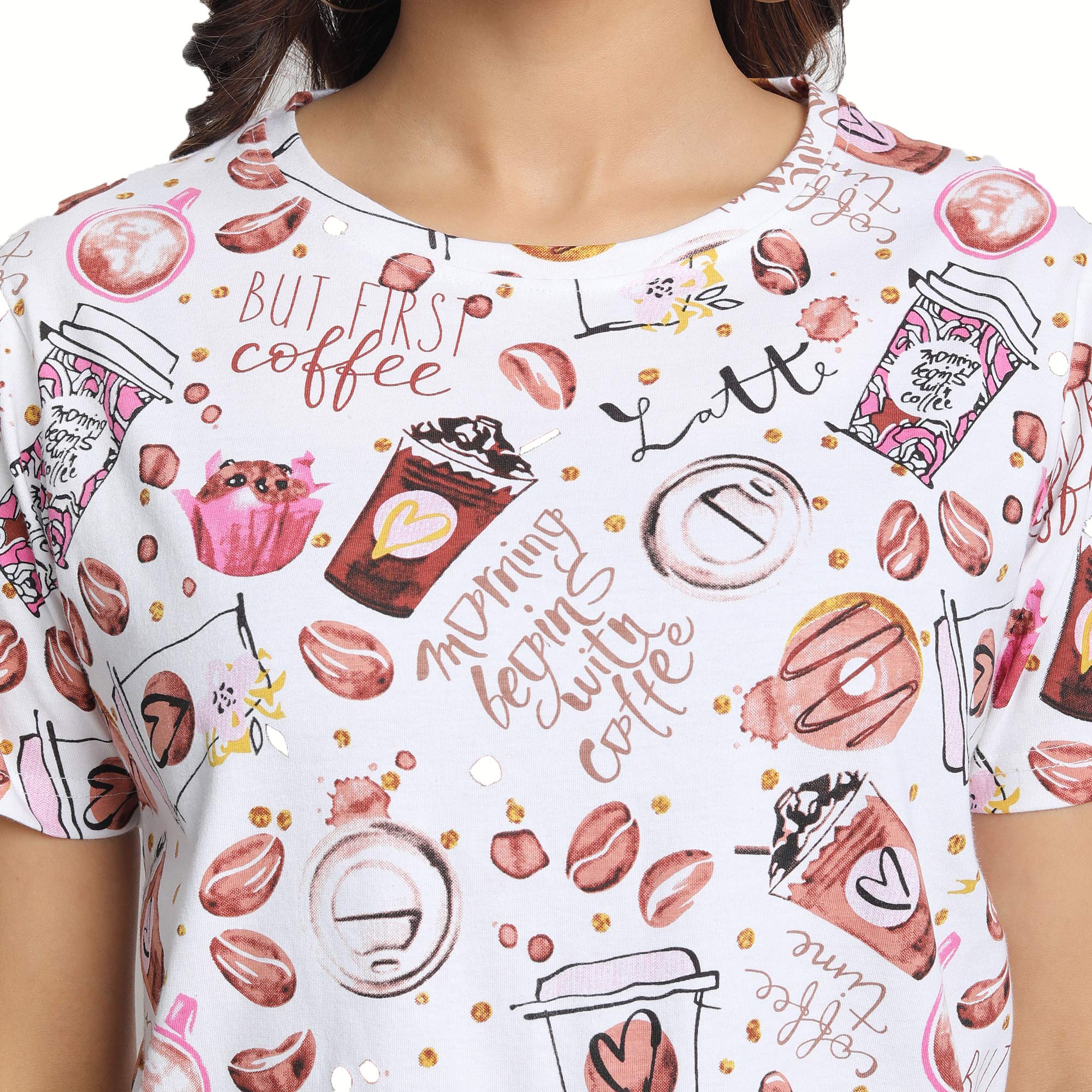 JUNEBERRY Women's Cotton Printed T-Shirt - Image 3